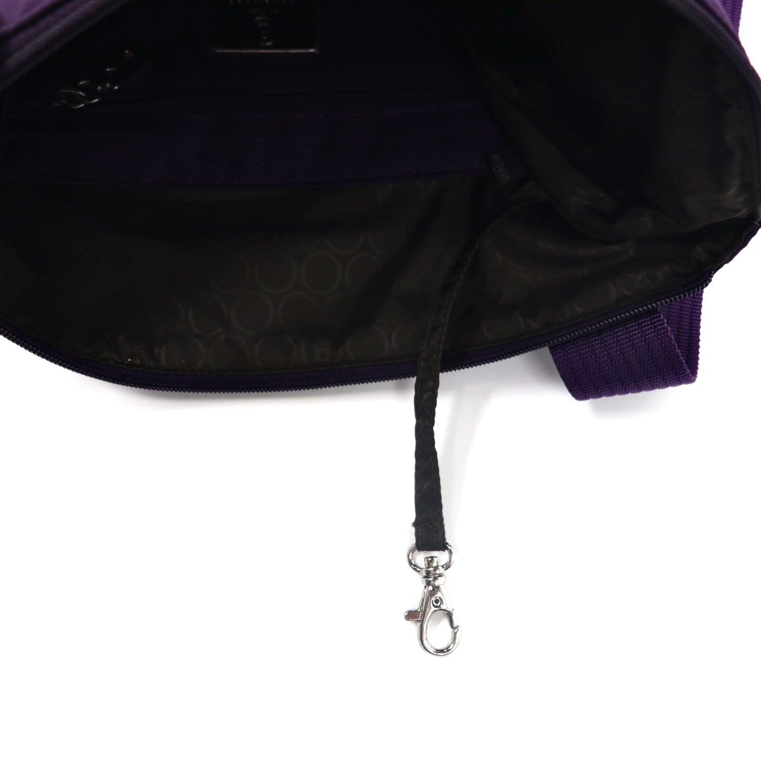 Bogner Shoulder Bag Purple Nylon Pouch Detached/Gusset Adjustable