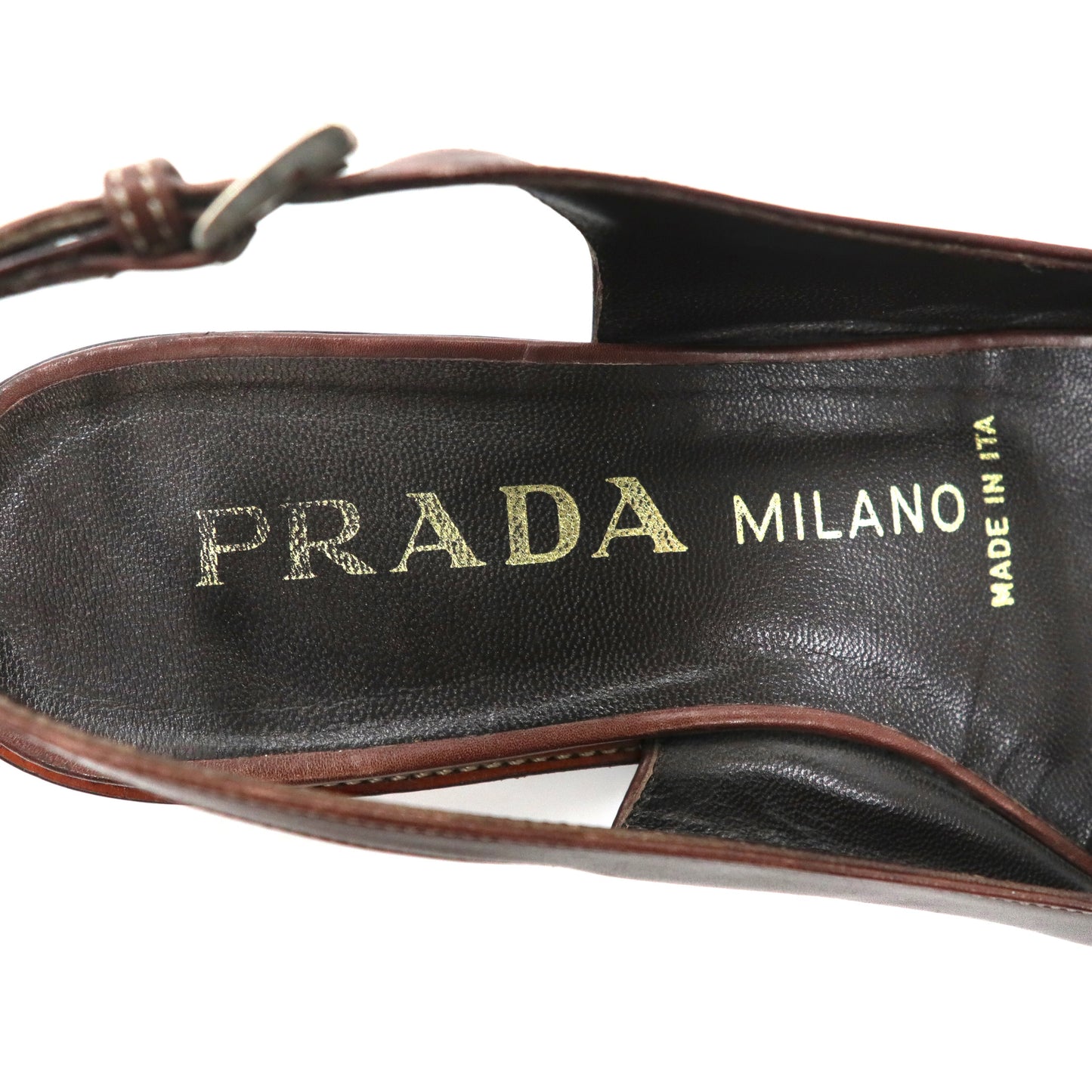 PRADA レザーサンダル 23cm ブラウン イタリア製