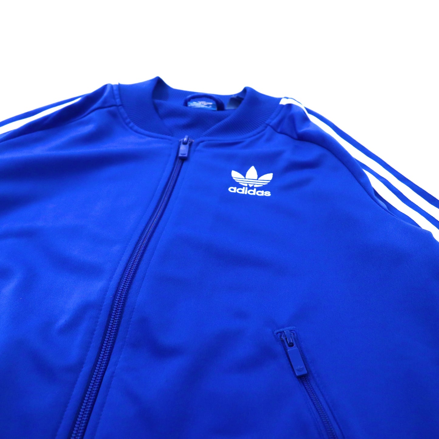 Adidas Originals Track Jacket M Blue Trefoil Logo Back Print