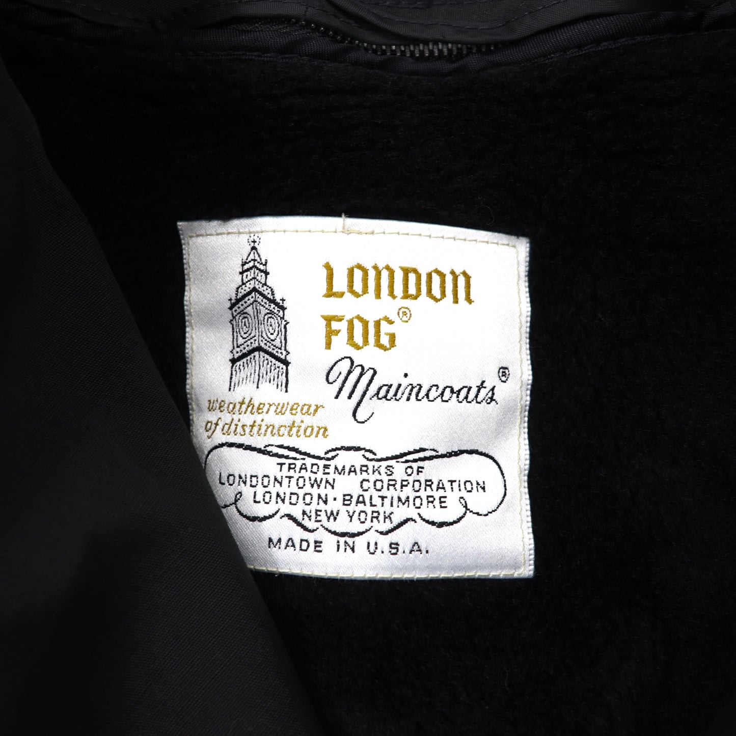 LONDON FOG Maincoats トレンチコート 12 ブラック ボアライナー着脱式 USA製