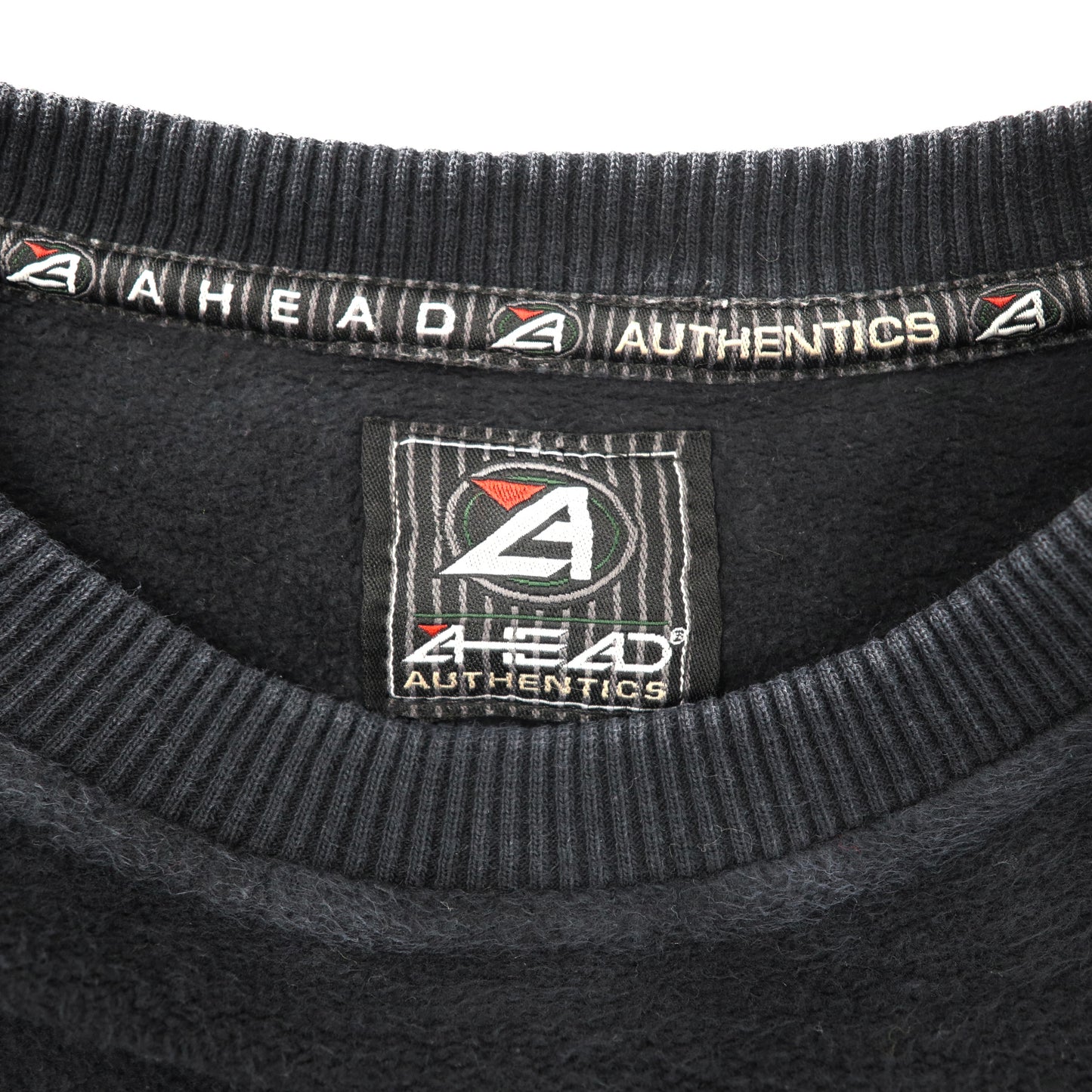 AHEAD AUTHENTICS ビッグサイズ スウェット XL ブラック コットン 起毛 ロゴ刺繍 90年代 カナダ製