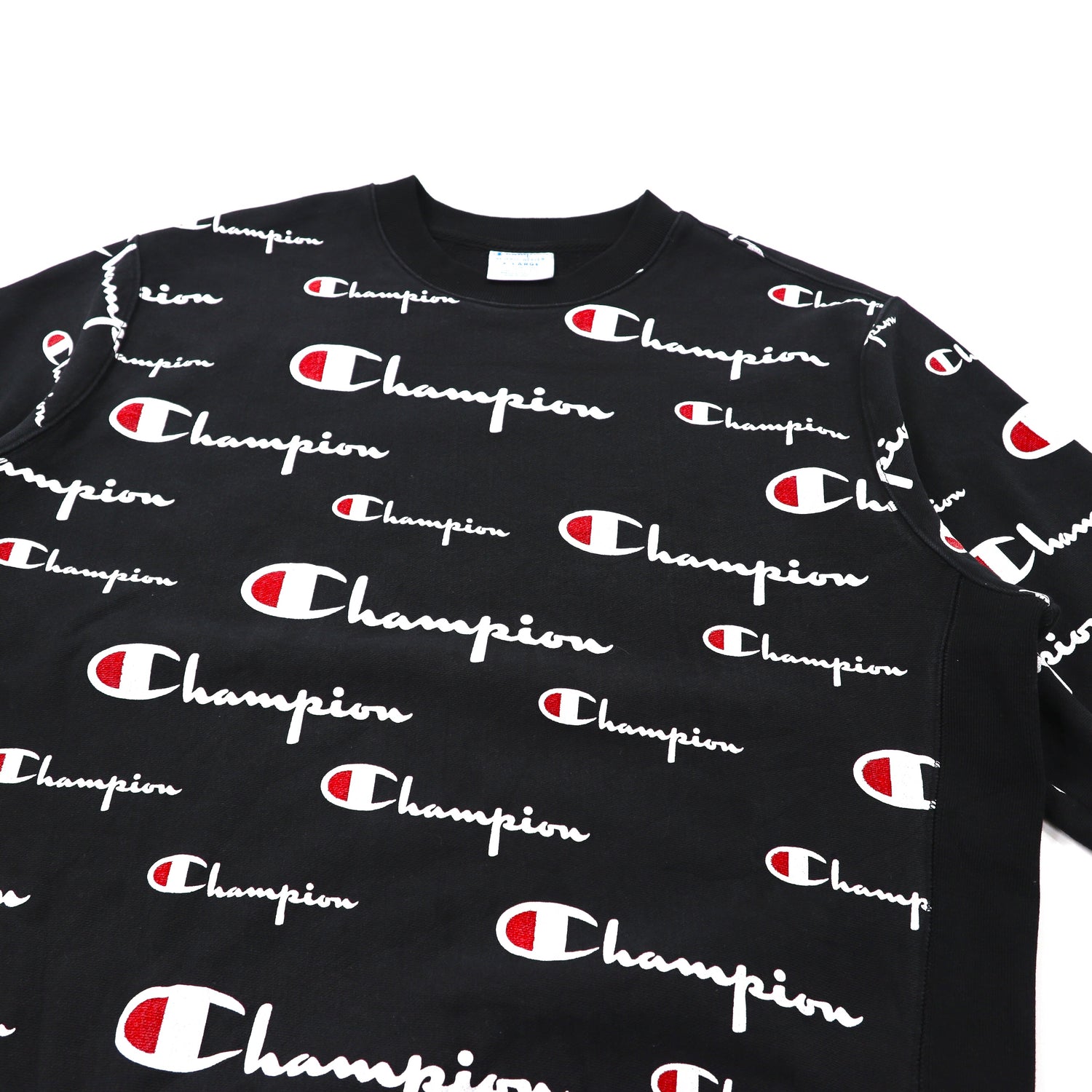 Champion Reverse Weave Sweatshirt XL Black Cotton Script Logo