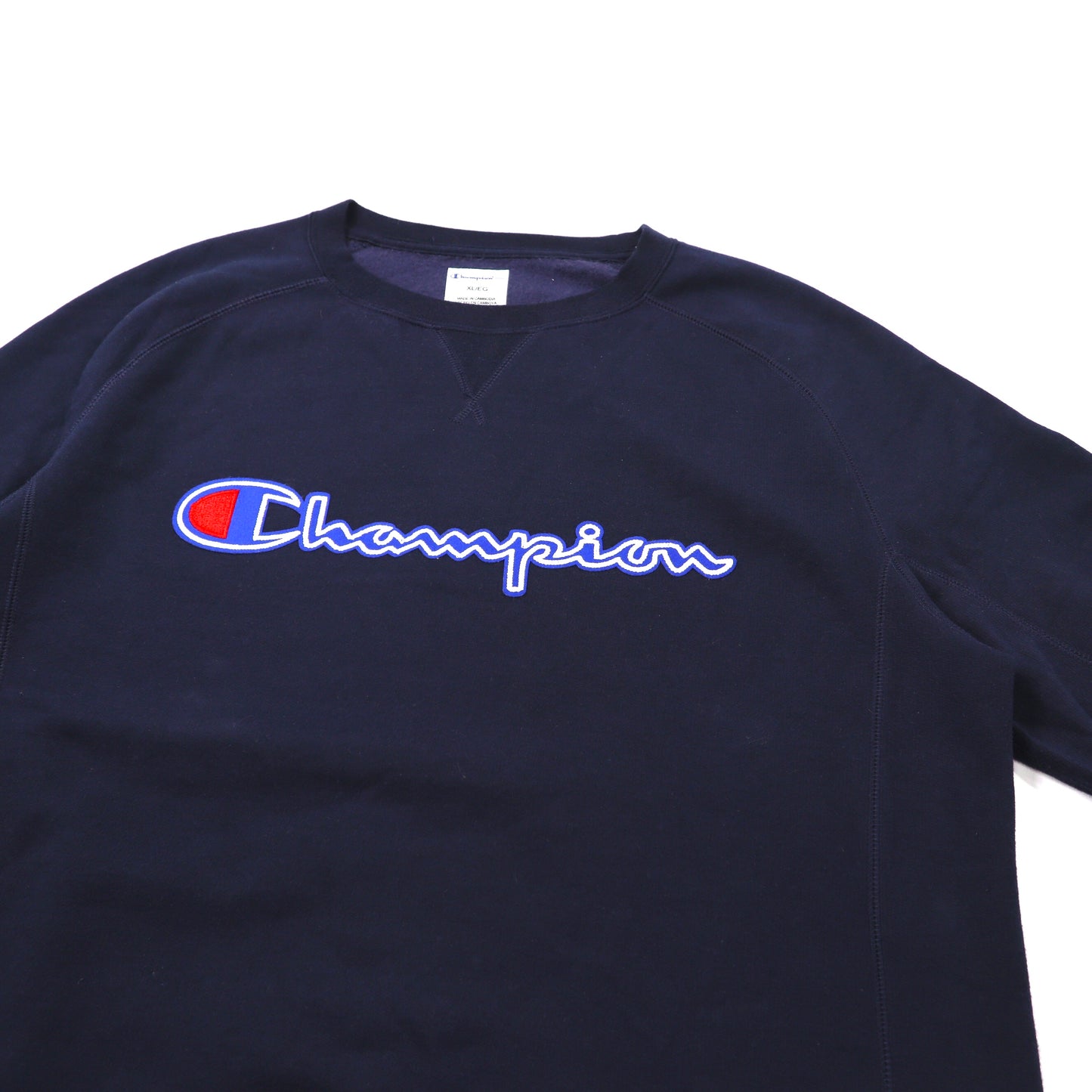 Champion クルーネックスウェット XL ネイビー コットン 裏起毛