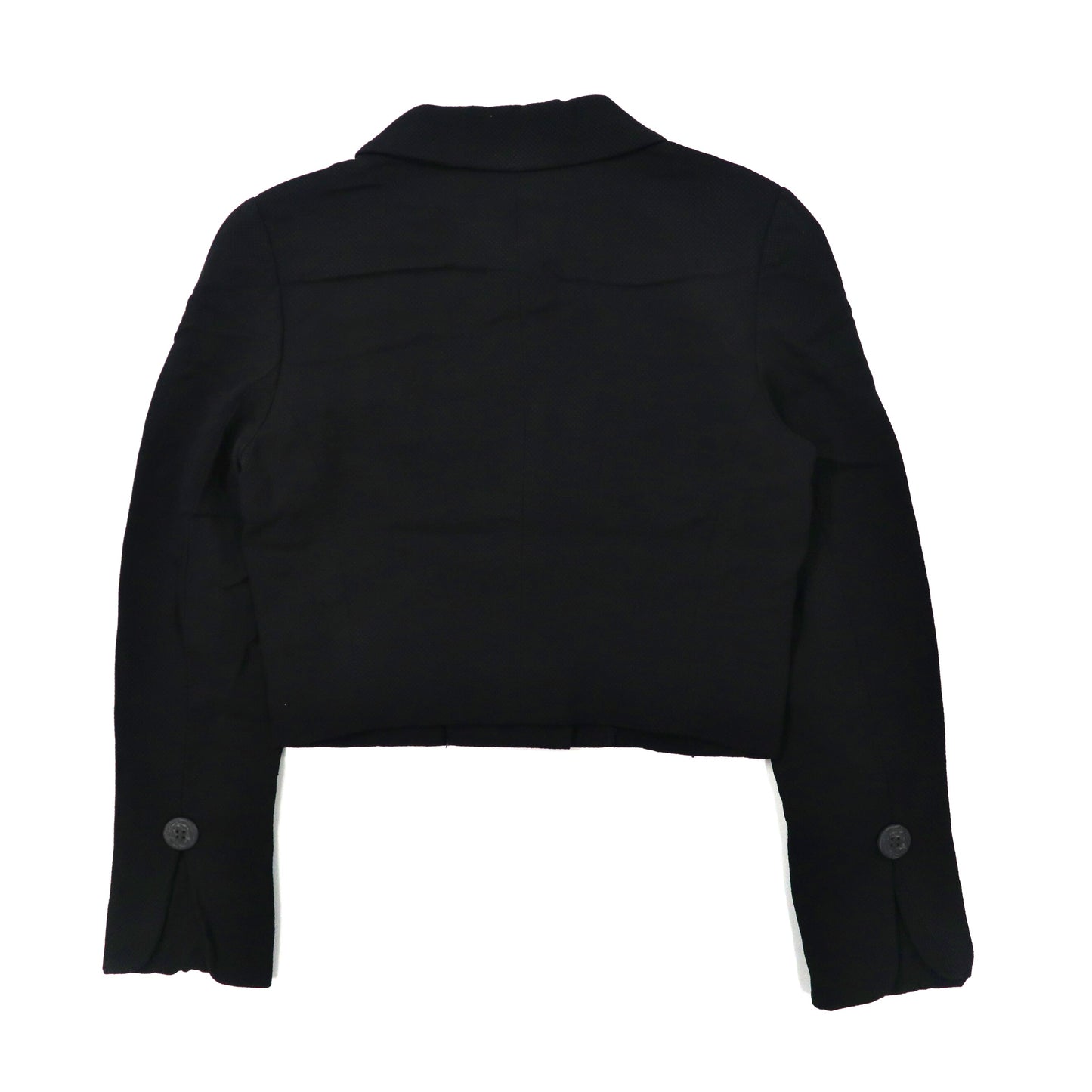 Christian Dior ボックスシルエット デザインジャケット S ブラック レーヨン Mademoiselle 70年代