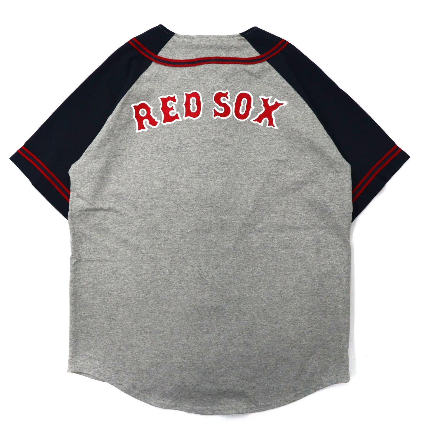 Badger Sport ベースボールシャツ L グレー コットン MLB RED SOX 90年代 メキシコ製
