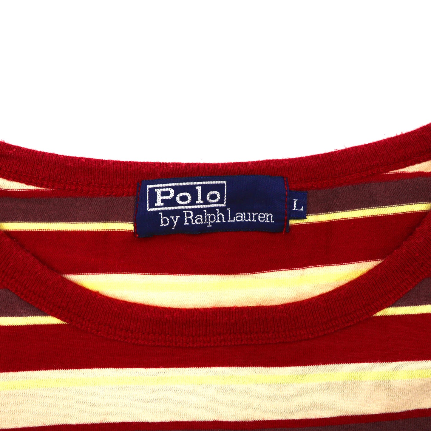Polo by Ralph Lauren ボーダーTシャツ L レッド コットン