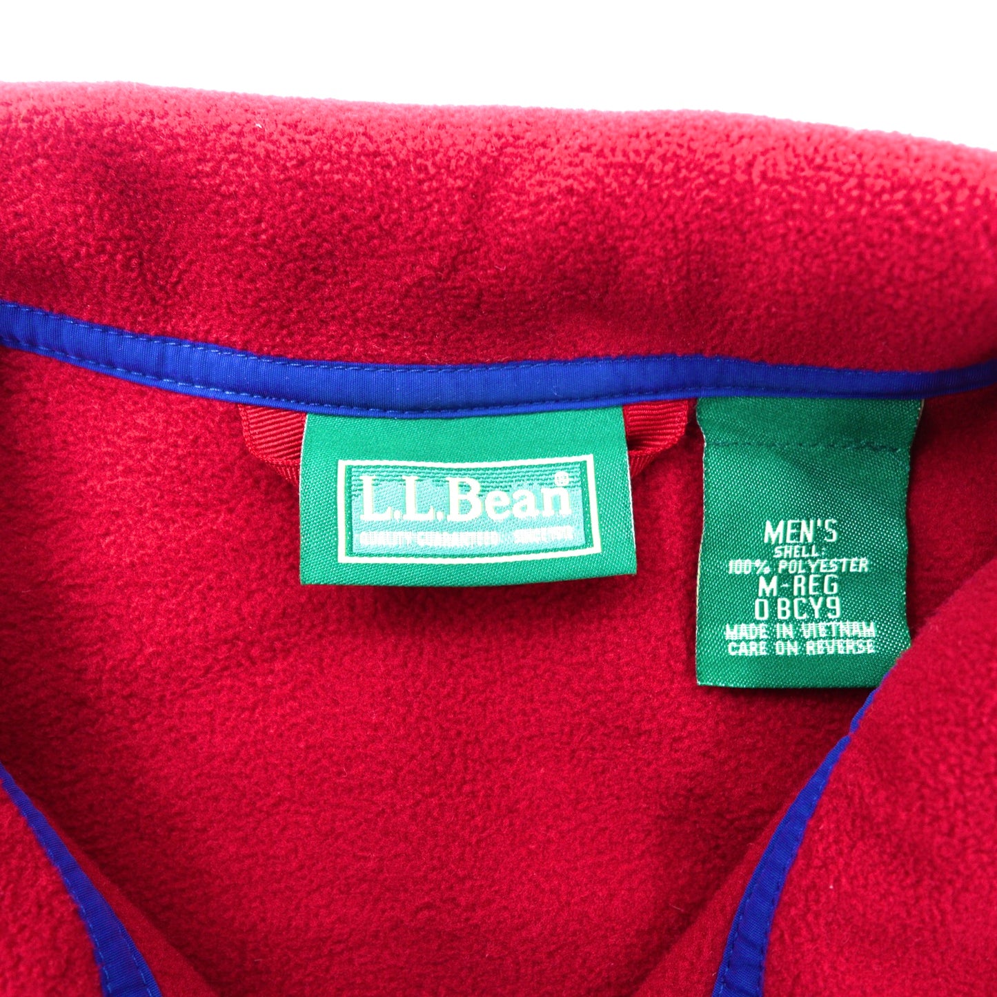 L.L.Bean フリースジャケット M バーガンディー ポリエステル