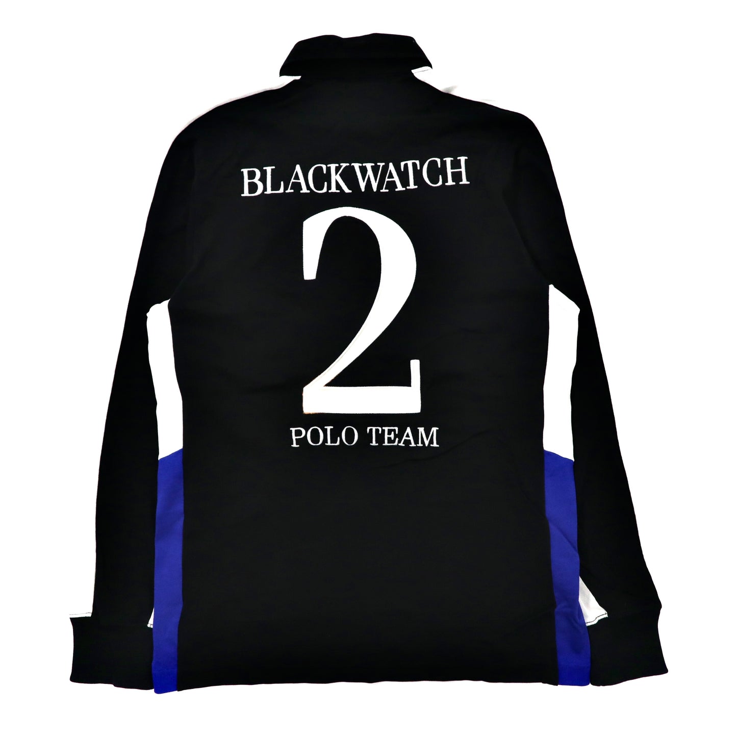 Polo by Ralph Lauren ラガーシャツ 170 ブラック プリマコットン ナンバリング ビッグポニー刺繍 BLACK WATCH POLO TEAM