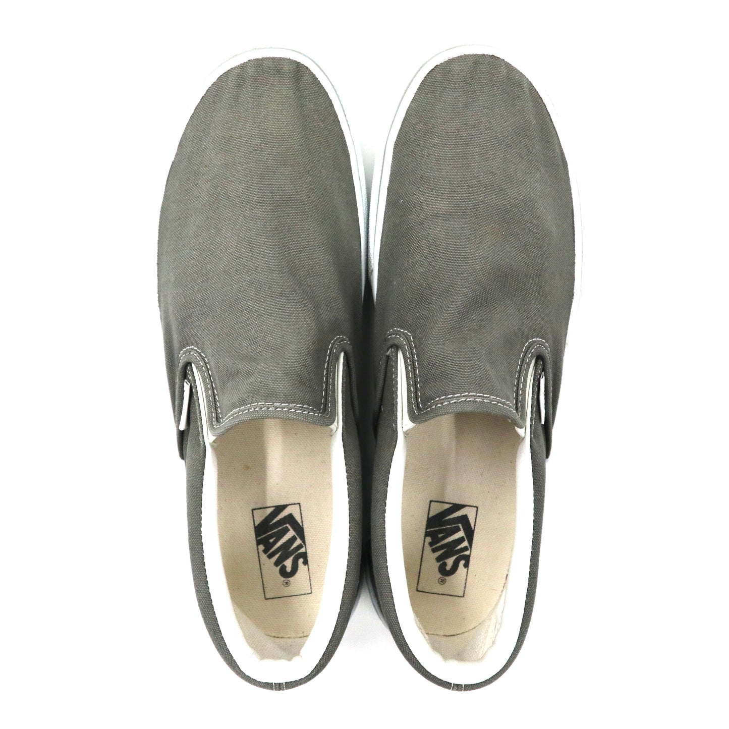 VANS スリッポンスニーカー 28cm グレー SLIP ON キャンバス V98CLA