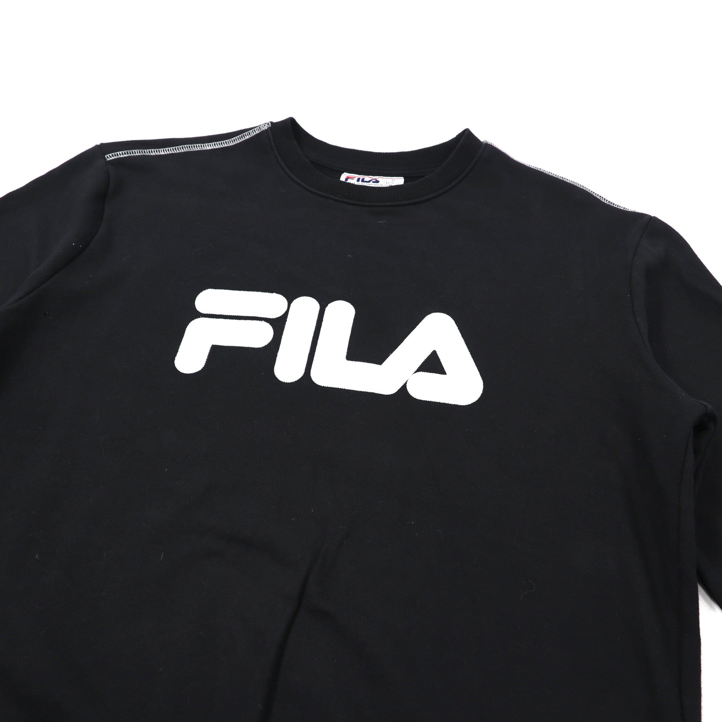 FILA クルーネックスウェット XL ブラック コットン