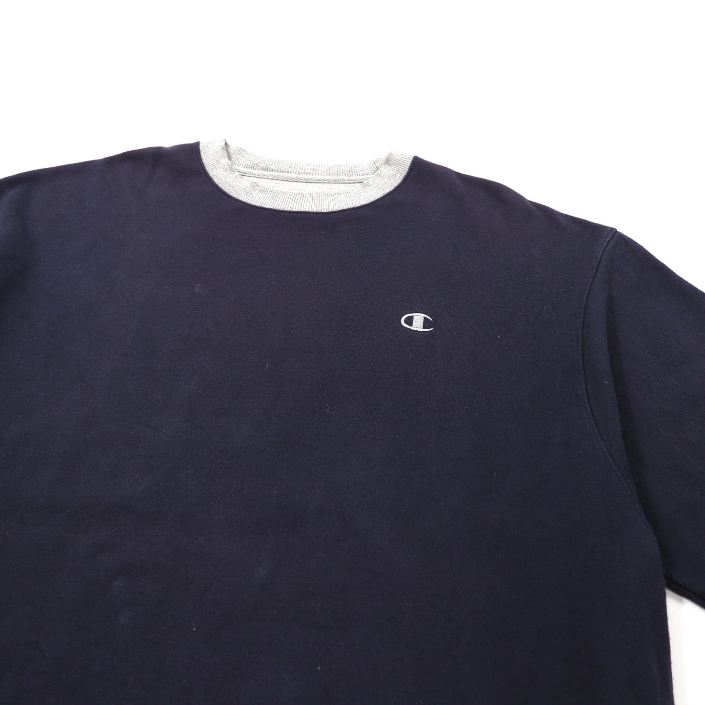 Champion クルーネックスウェット XL ネイビー コットン 裏起毛 ビッグサイズ