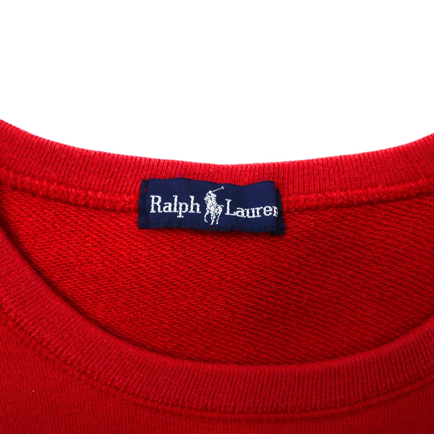 Ralph Lauren USAロゴ プリント スウェット S レッド コットン