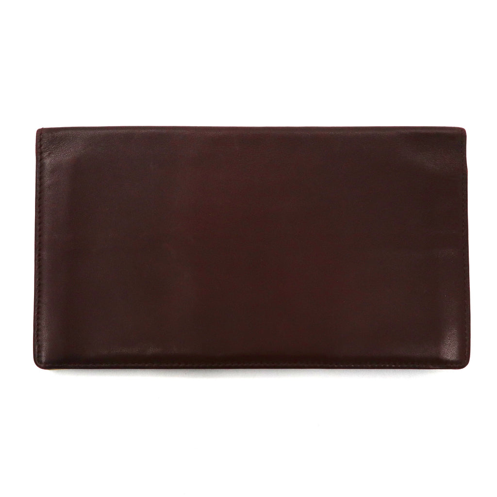 Cartier Long Wallet Billfold Bordeaux Leather Must Line Old Made in Spain