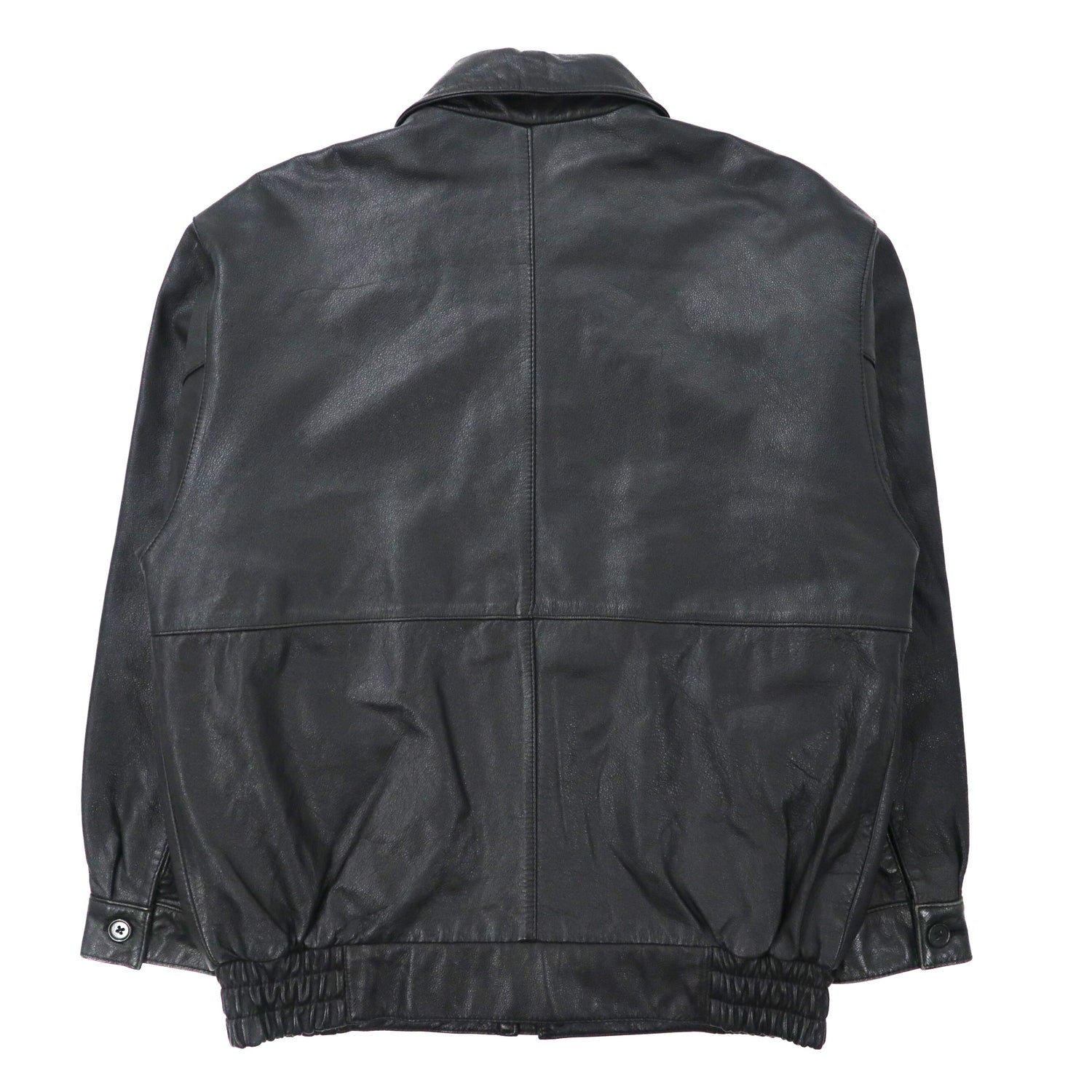 ON THE WORLD INC A-2 Leather Flight Jacket L Black Cowhide