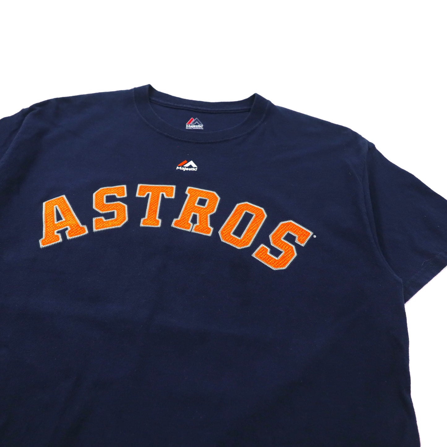 Majestic ベースボールプリントTシャツ M ネイビー ナンバリング MLB Houston Astros ニカラグア製