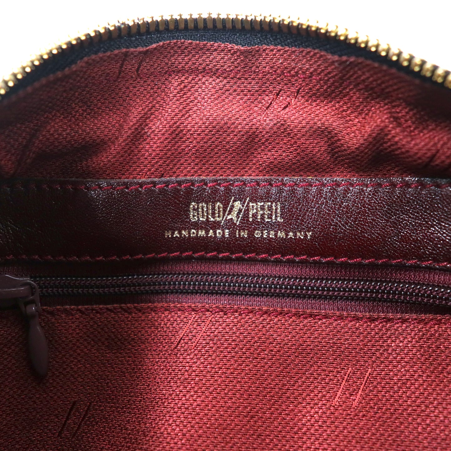 GOLD PFEIL  ショルダーバッグ ボルドー レザー HAND MADE ドイツ製