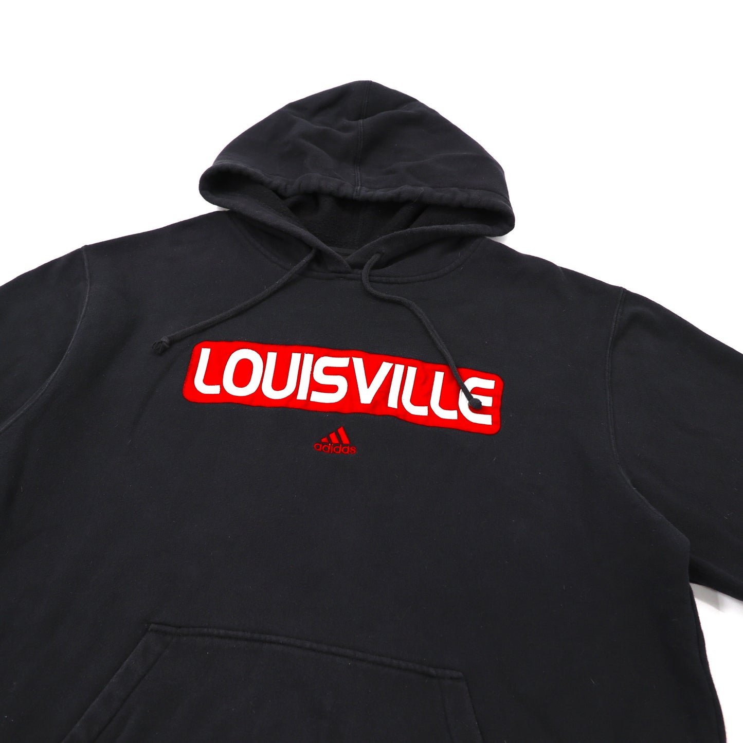 adidas パーカー XL ブラック コットン 裏起毛 LOUISVILLE