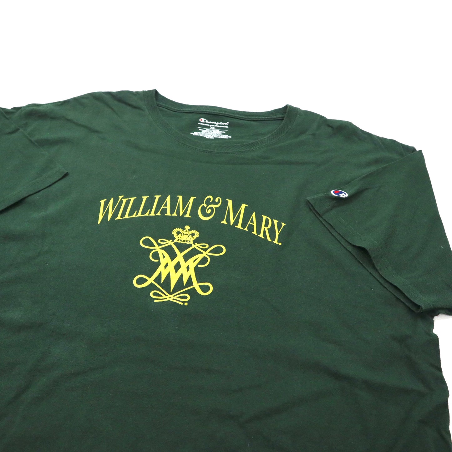 Champion ビッグサイズ カレッジプリントTシャツ XL グリーン コットン WILLIAM & MARY ニカラグア製
