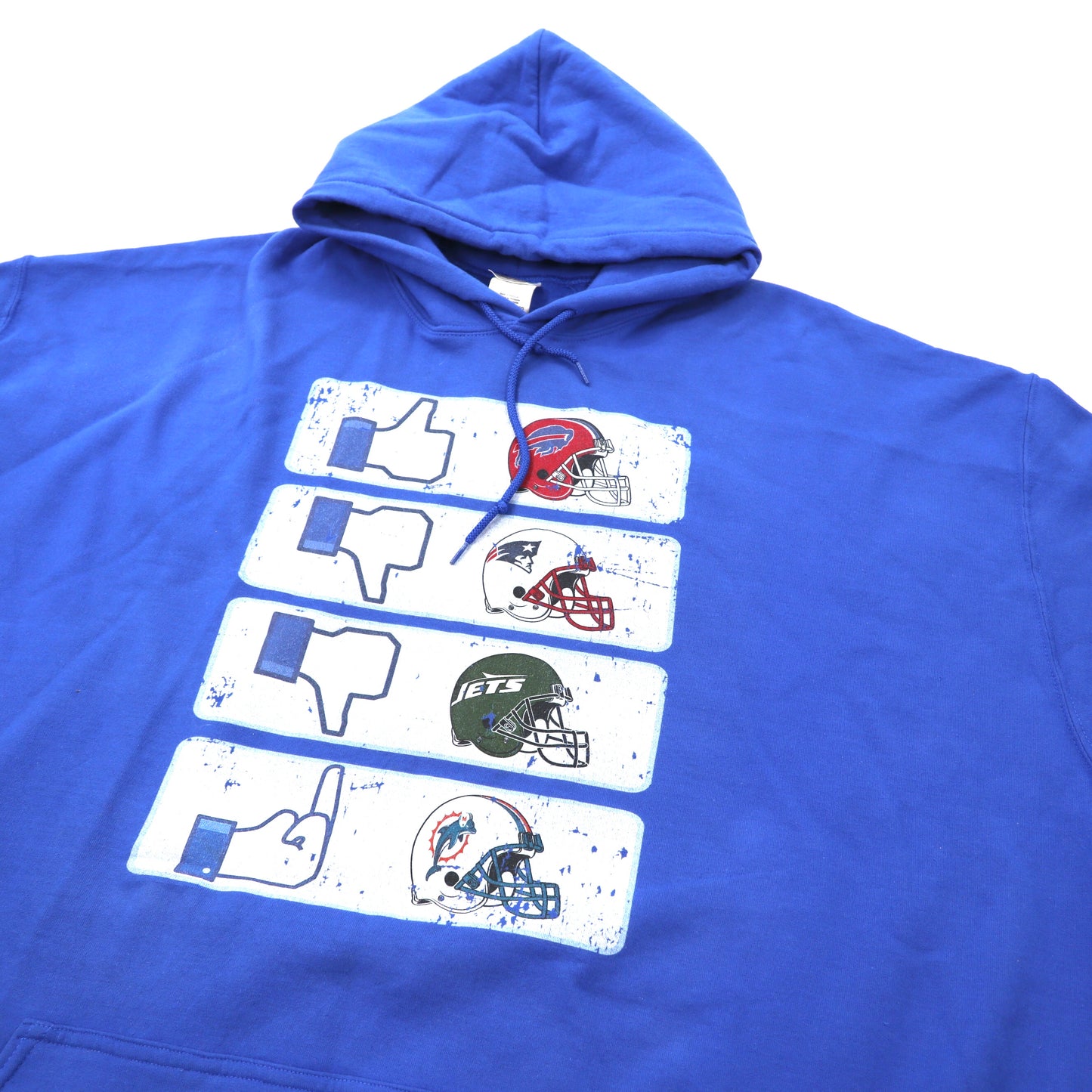 GILDAN パーカー 5XL ブルー コットン 裏起毛 ビッグサイズ NFL Buffalo Bills