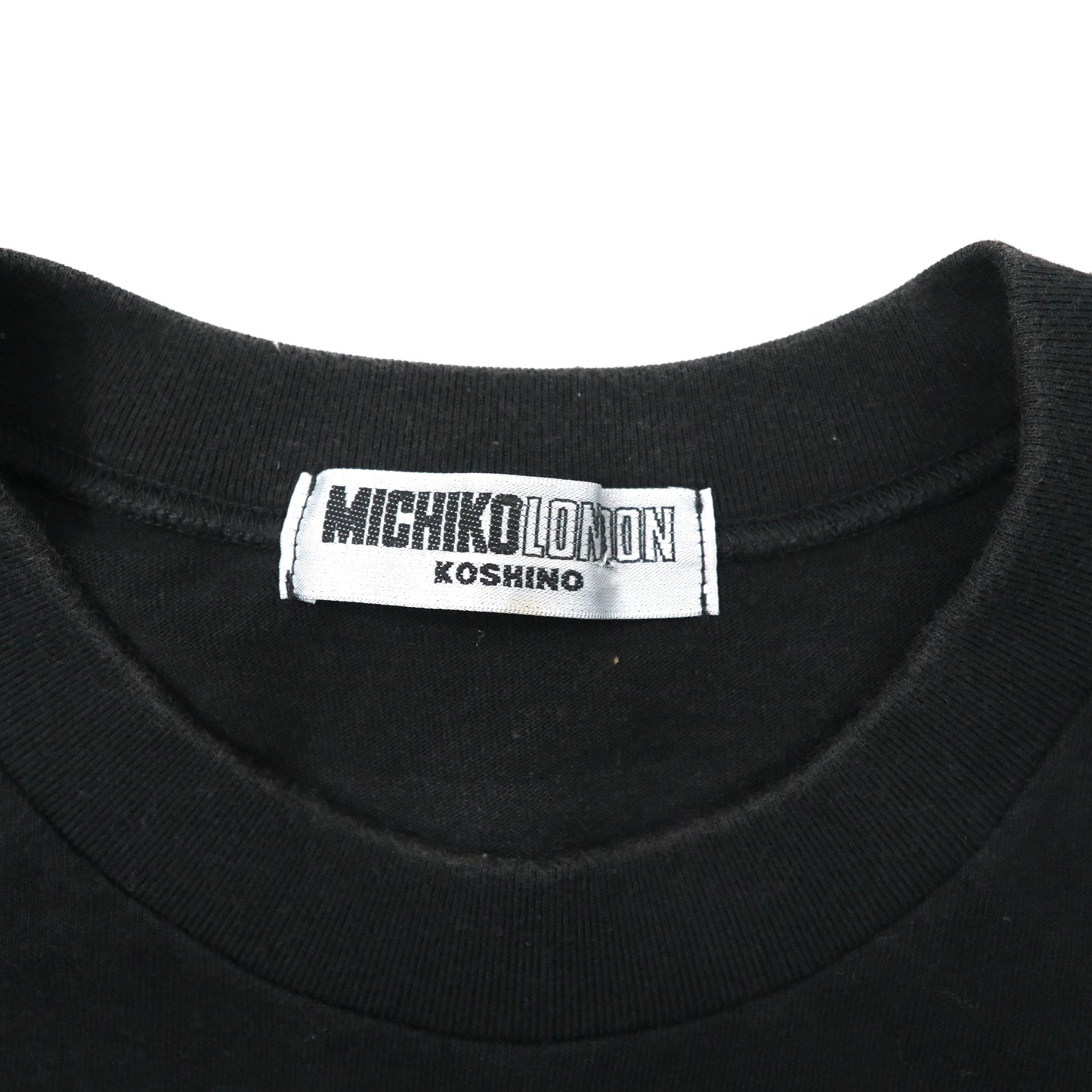 MICHIKO LONDON ロゴプリントTシャツ L ブラック コットン 90年代