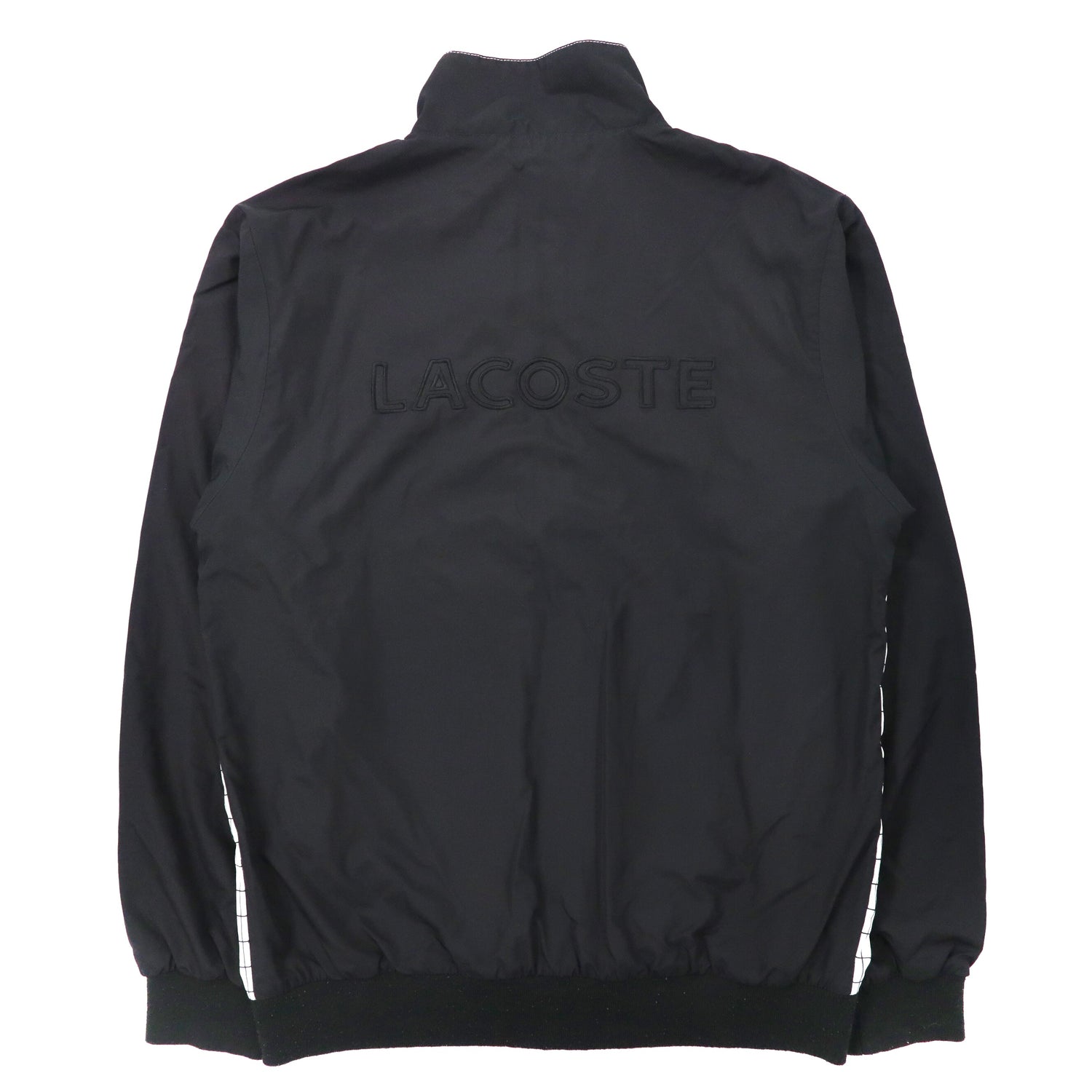 カラー黒色ブラック【好配色◎】LACOSTE ナイロンジャケット ロゴ刺繍 サイズL ブラック