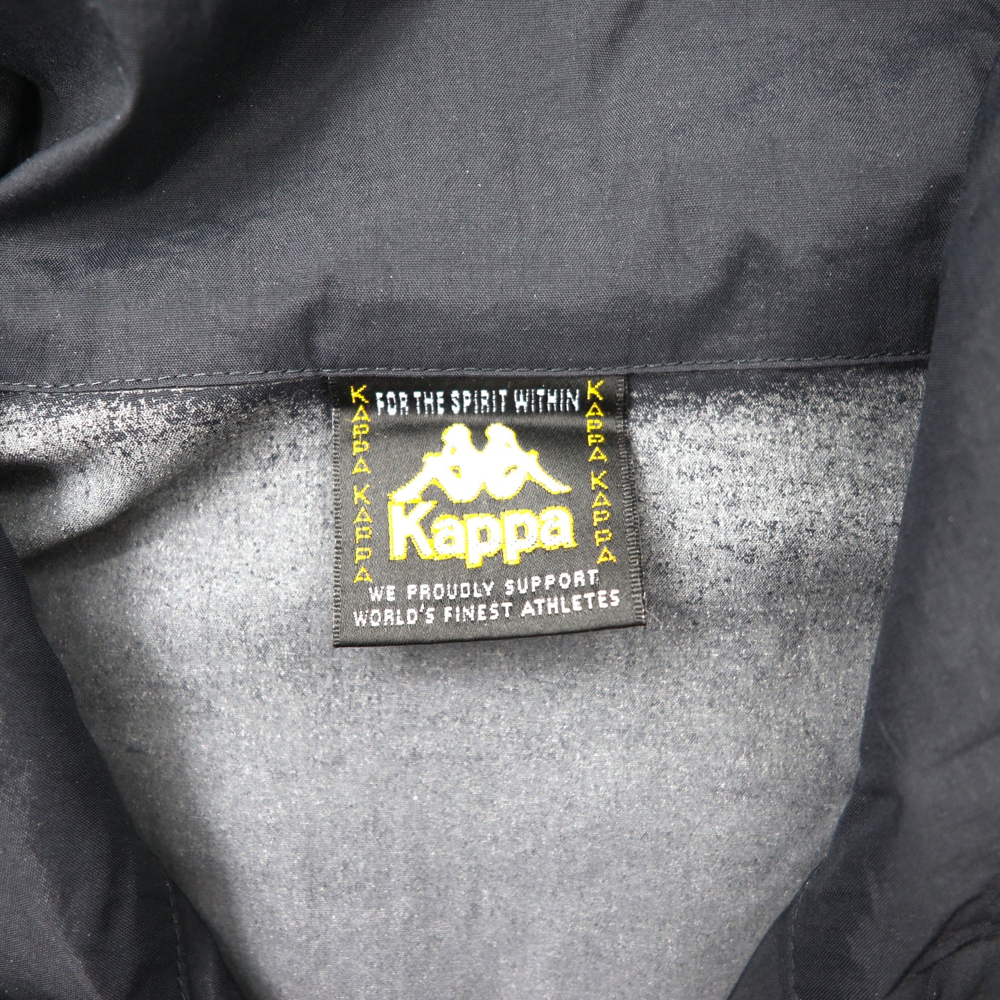 Kappa ナイロンジャケット M ブラック 袖ロゴ 90年代
