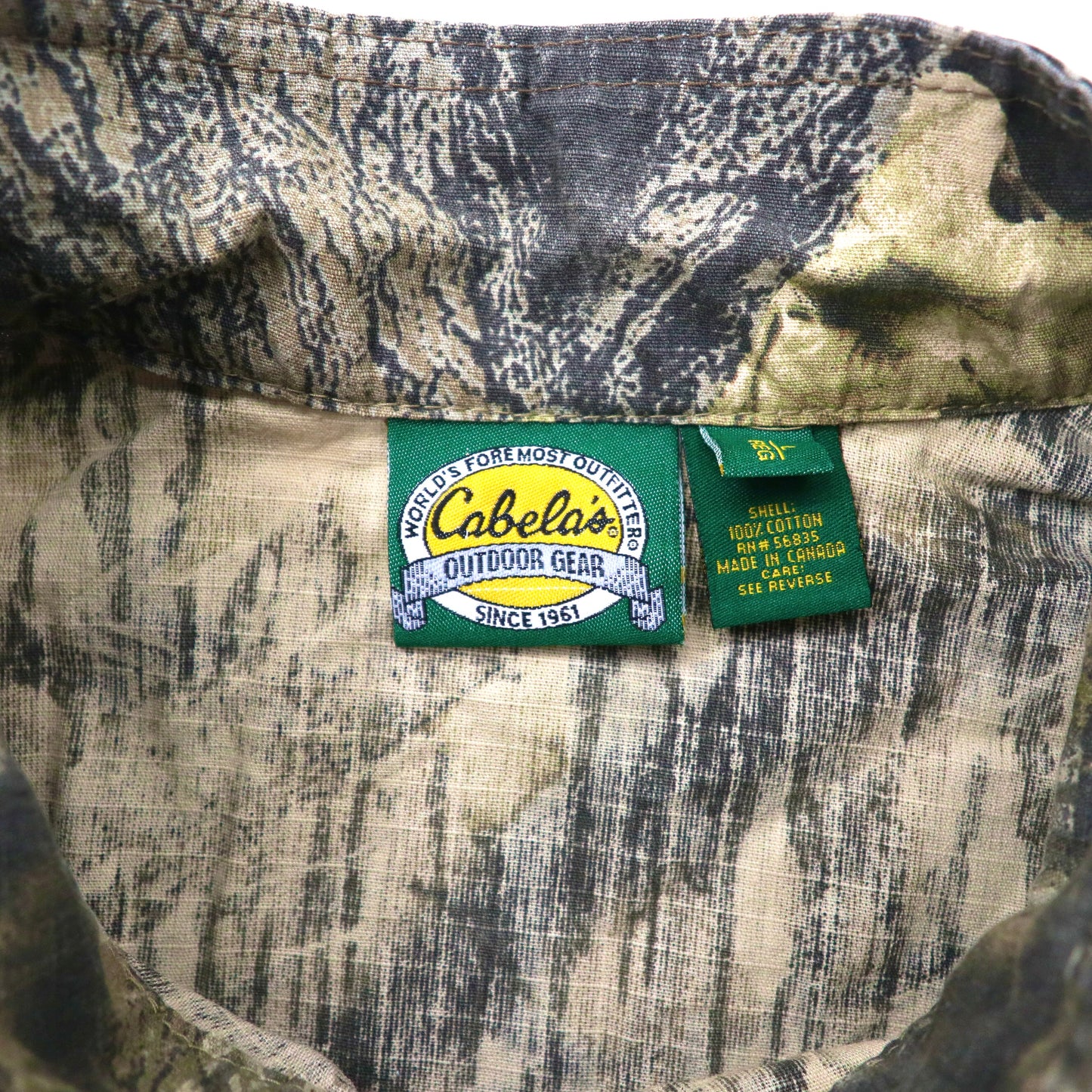 Cabela's リアルツリーカモ ブルゾン L カーキ コットン ビッグサイズ 90年代 カナダ製