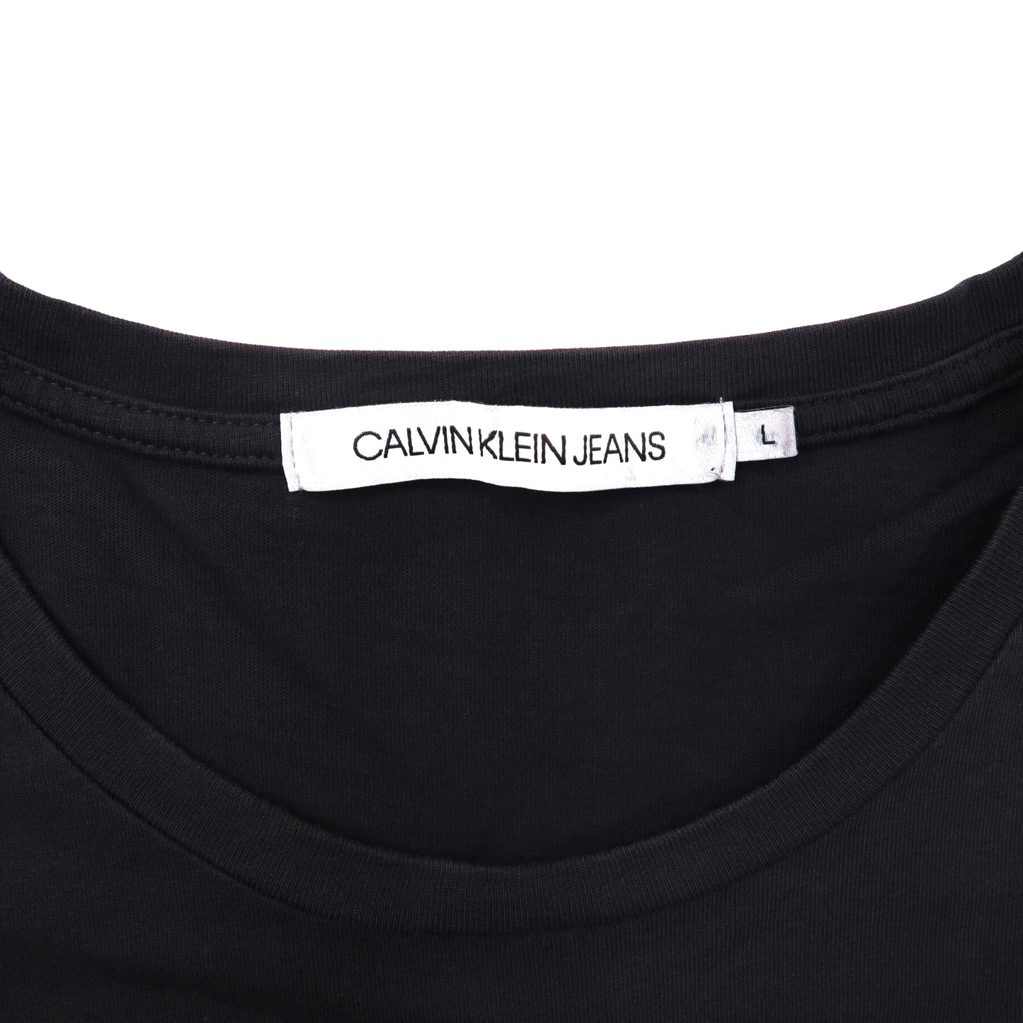 Calvin Klein Jeans ボックスロゴプリントTシャツ L ブラック コットン 4AFKS17