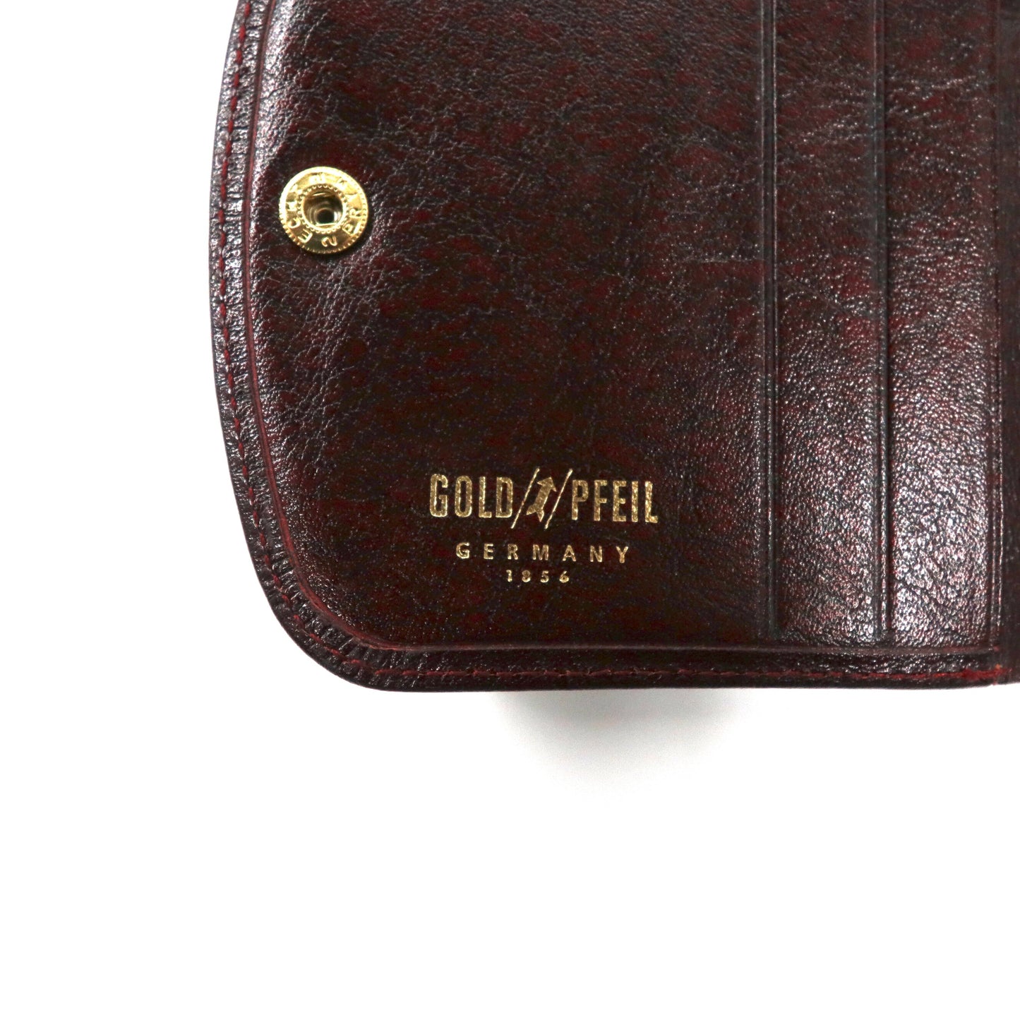 GOLD PFEIL コンパクトウォレット 折り財布 ボルドー レザー ドイツ製