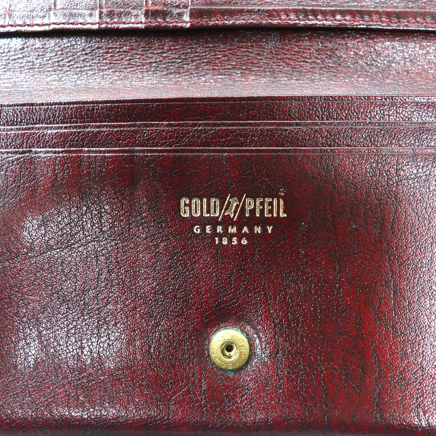 GOLD PFEIL 長財布 札入れ ボルドー レザー ドイツ製