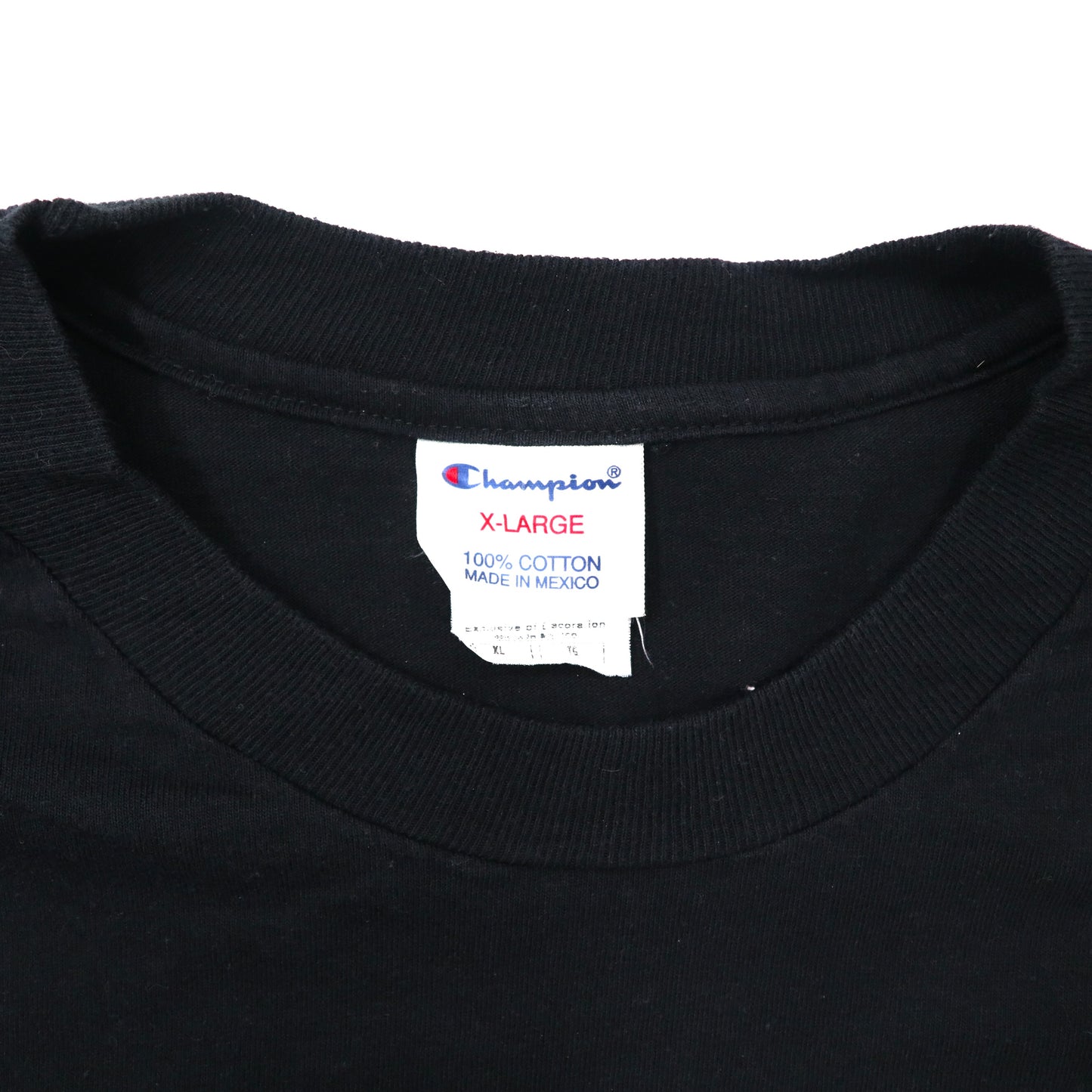 Champion ビッグサイズTシャツ XL ブラック コットン 90年代 メキシコ製