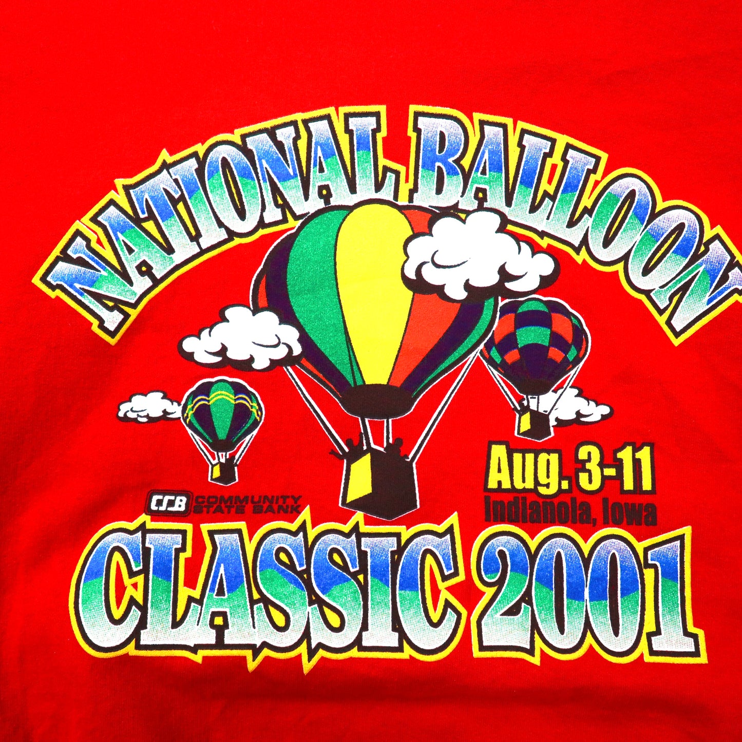 GILDAN ビッグサイズ プリントスウェット XXL レッド コットン 裏起毛 NATIONAL BALLOON CLASSIC メキシコ製