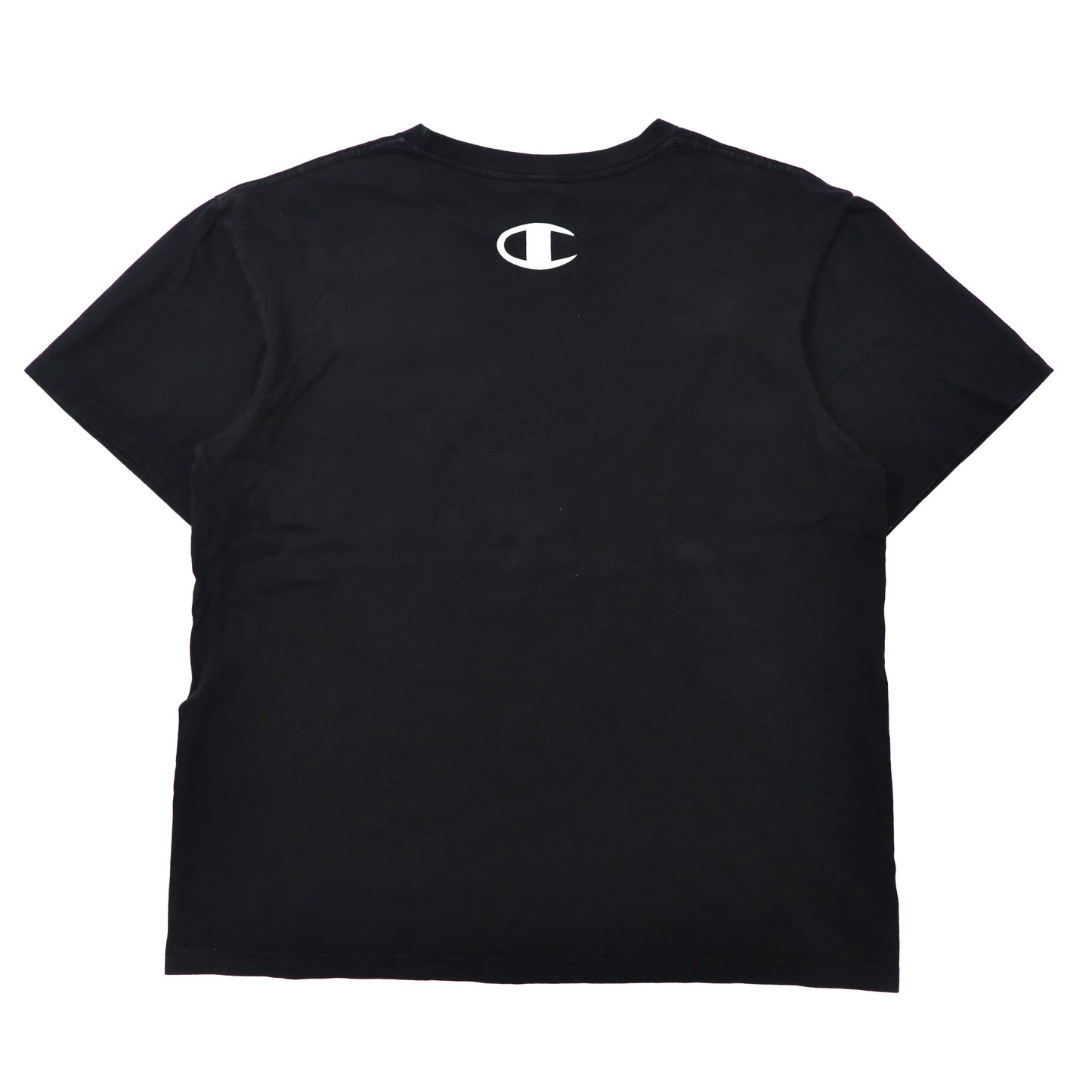 Champion ビッグサイズ ロゴプリントTシャツ XL ブラック コットン スクリプトロゴ