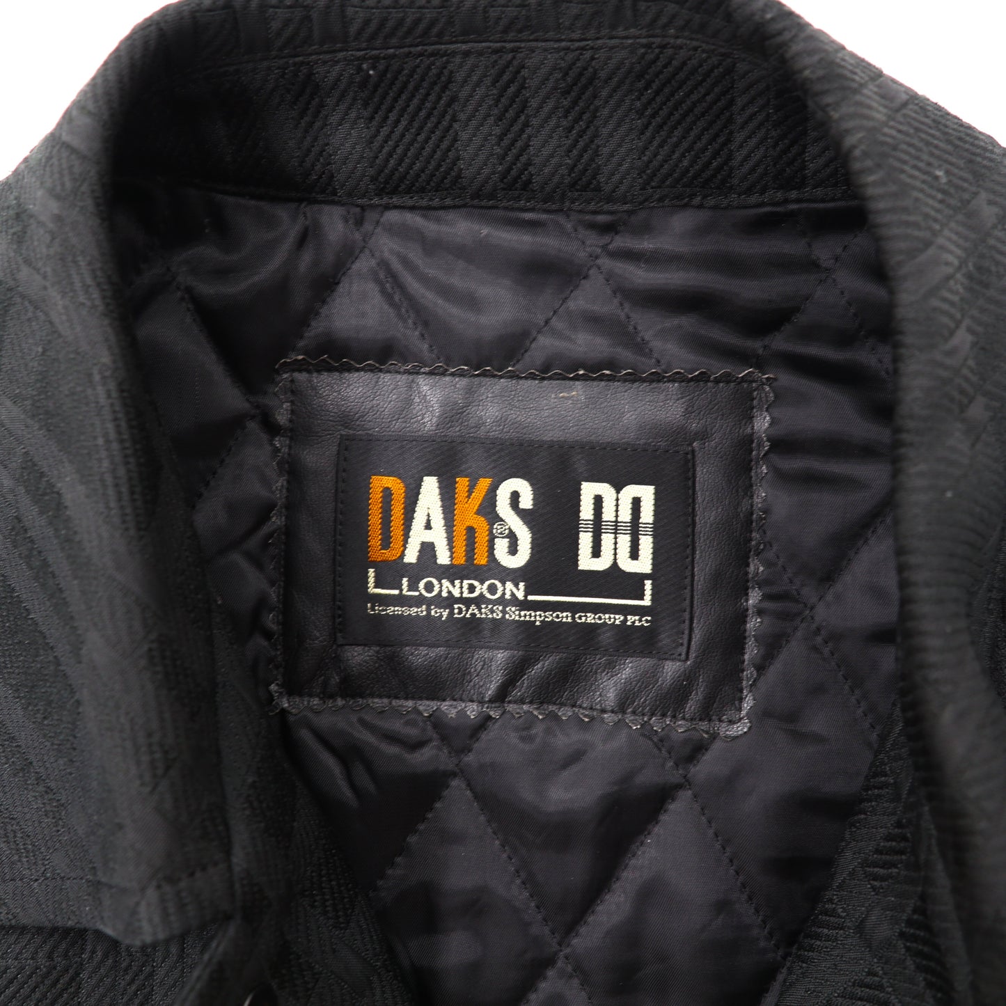 DAKS スナップジャケット M ブラック チェック ポリエステル 日本製