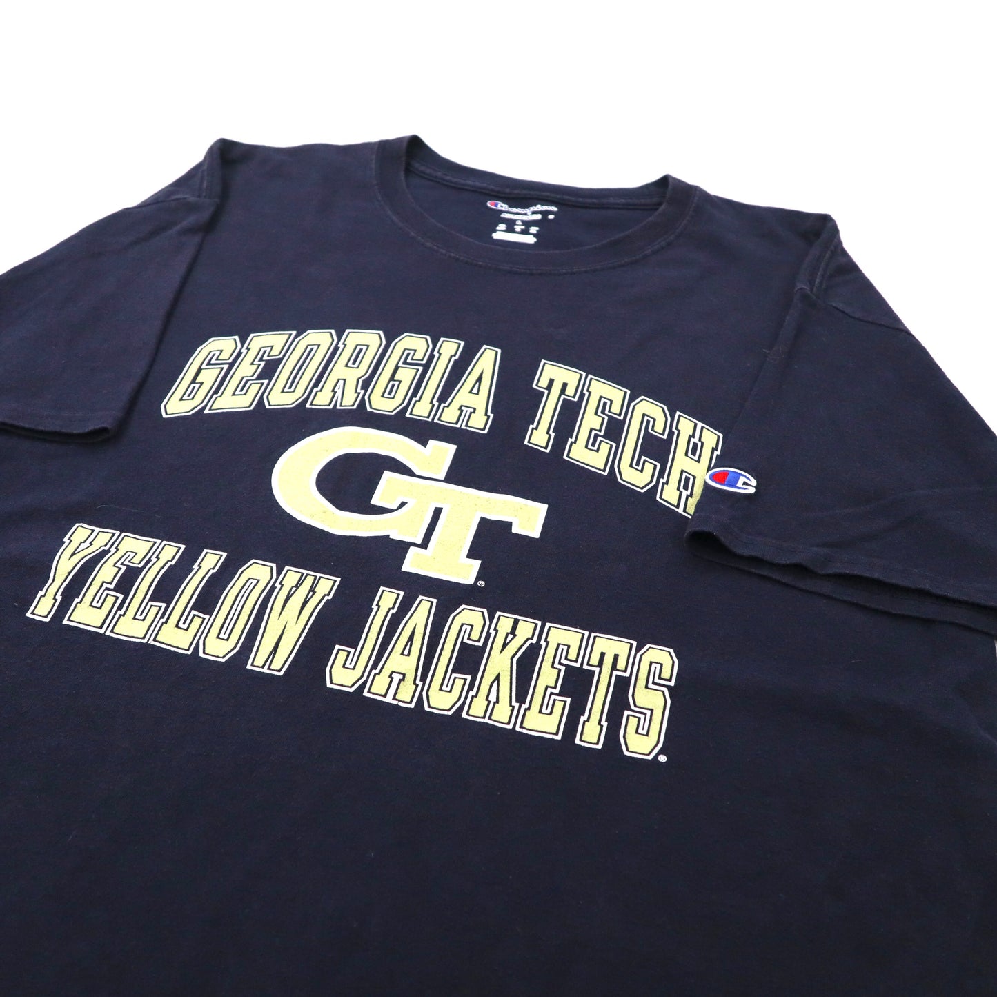 Champion カレッジプリントTシャツ XL ネイビー コットン GEORGIA TECH ニカラグア製