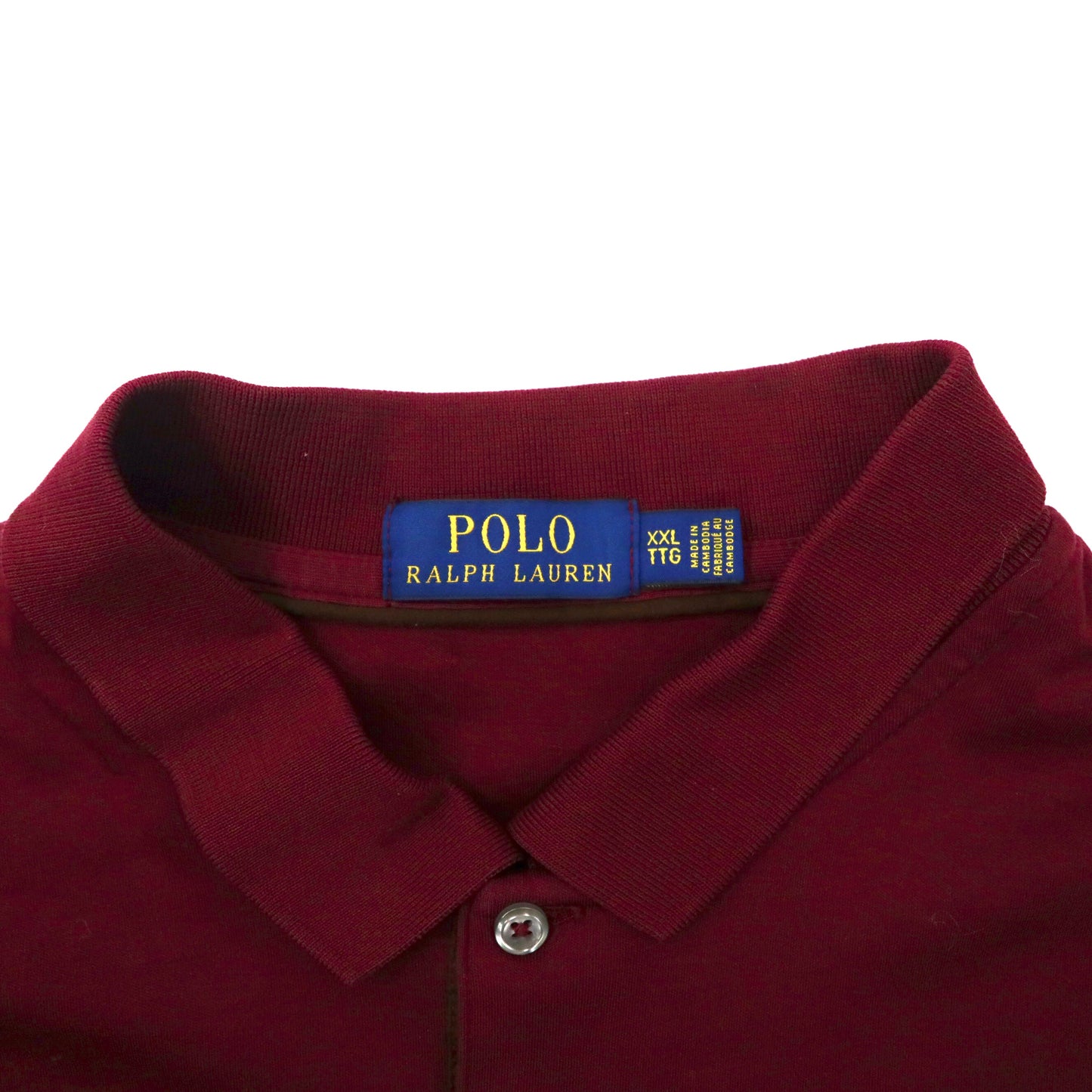 POLO RALPH LAUREN ビッグサイズ 長袖ポロシャツ XXL ボルドー コットン スモールポニー刺繍