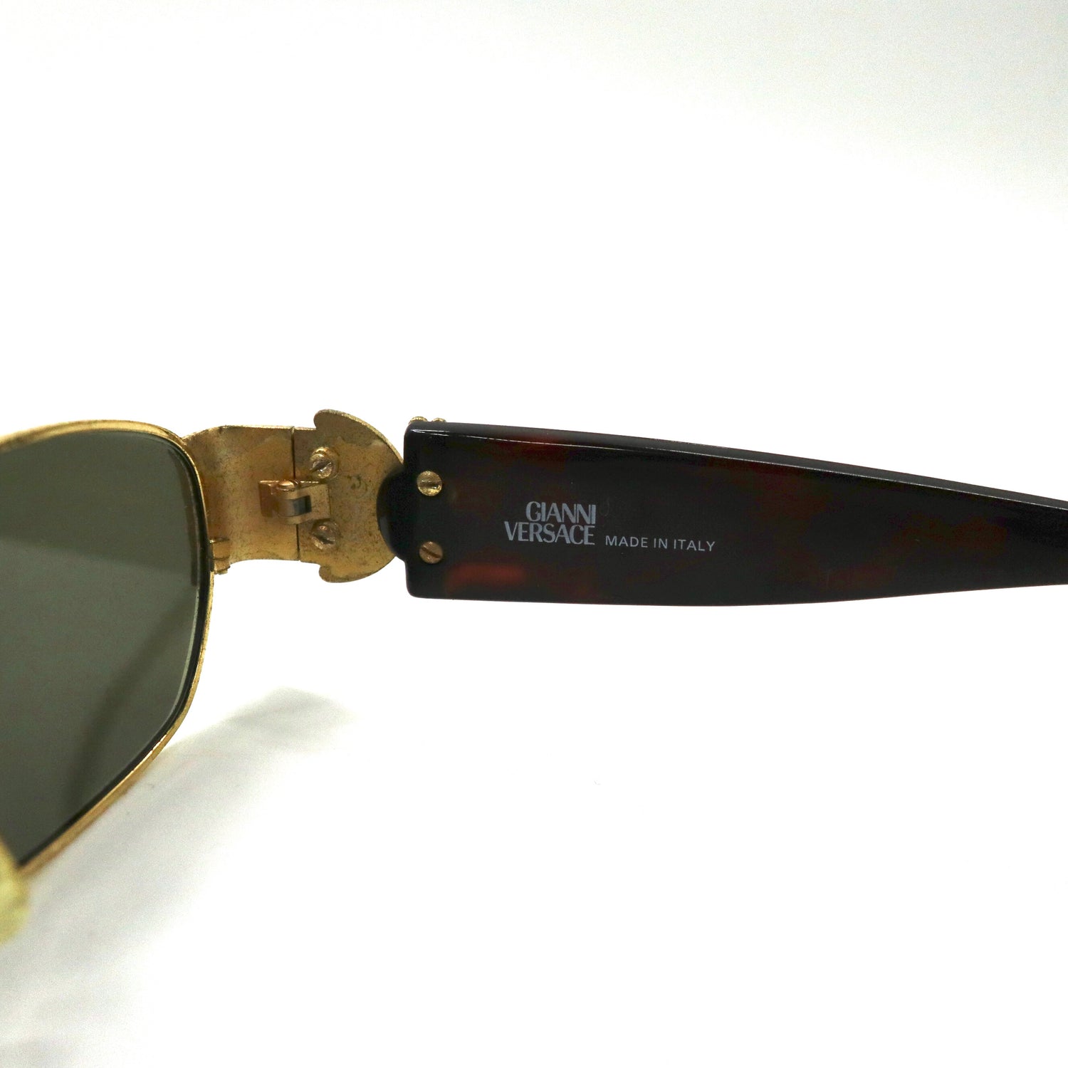 GIANNI VERSACE Metal Frame Sunglasses Lectane Gold Gold Becko