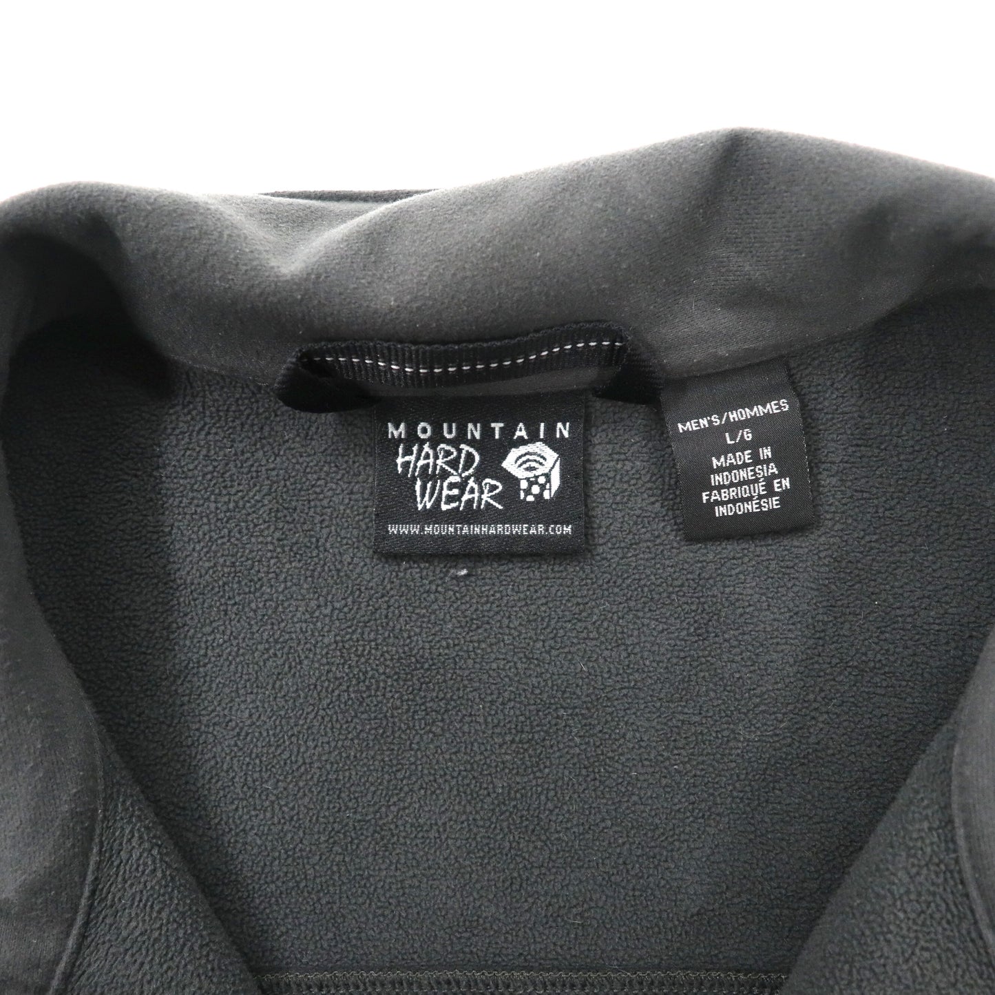 MOUNTAIN HARDWEAR フリースライニング マウンテンジャケット L カーキ ポリエステル ロゴ刺繍 OM4469
