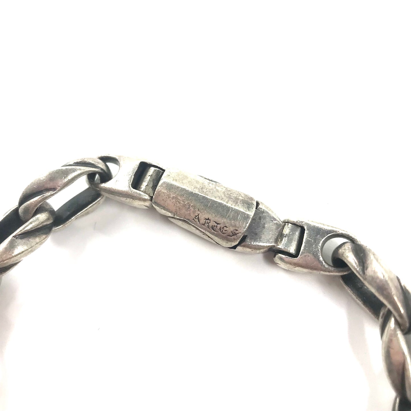 Vintage Silver Bracelet シルバーチェーンブレスレット 太幅 ARTEX