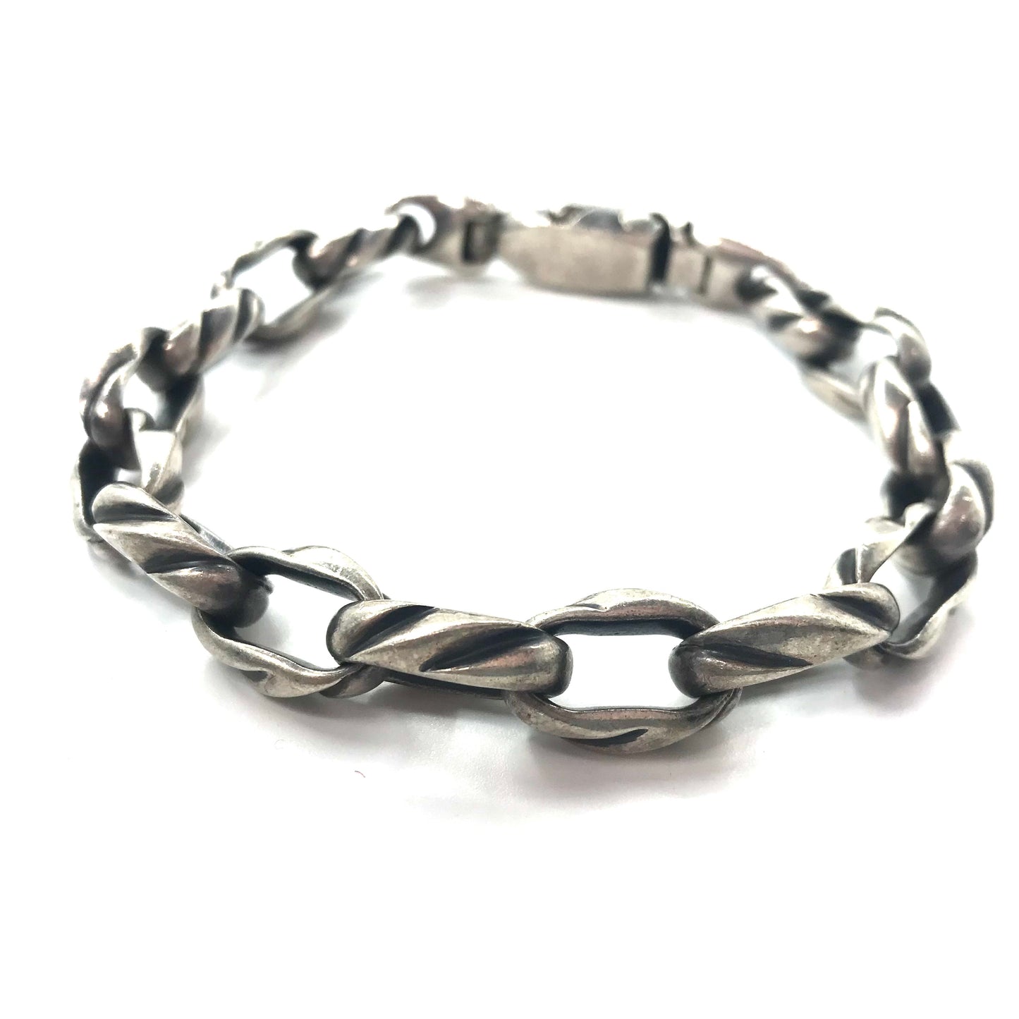 Vintage Silver Bracelet シルバーチェーンブレスレット 太幅 ARTEX