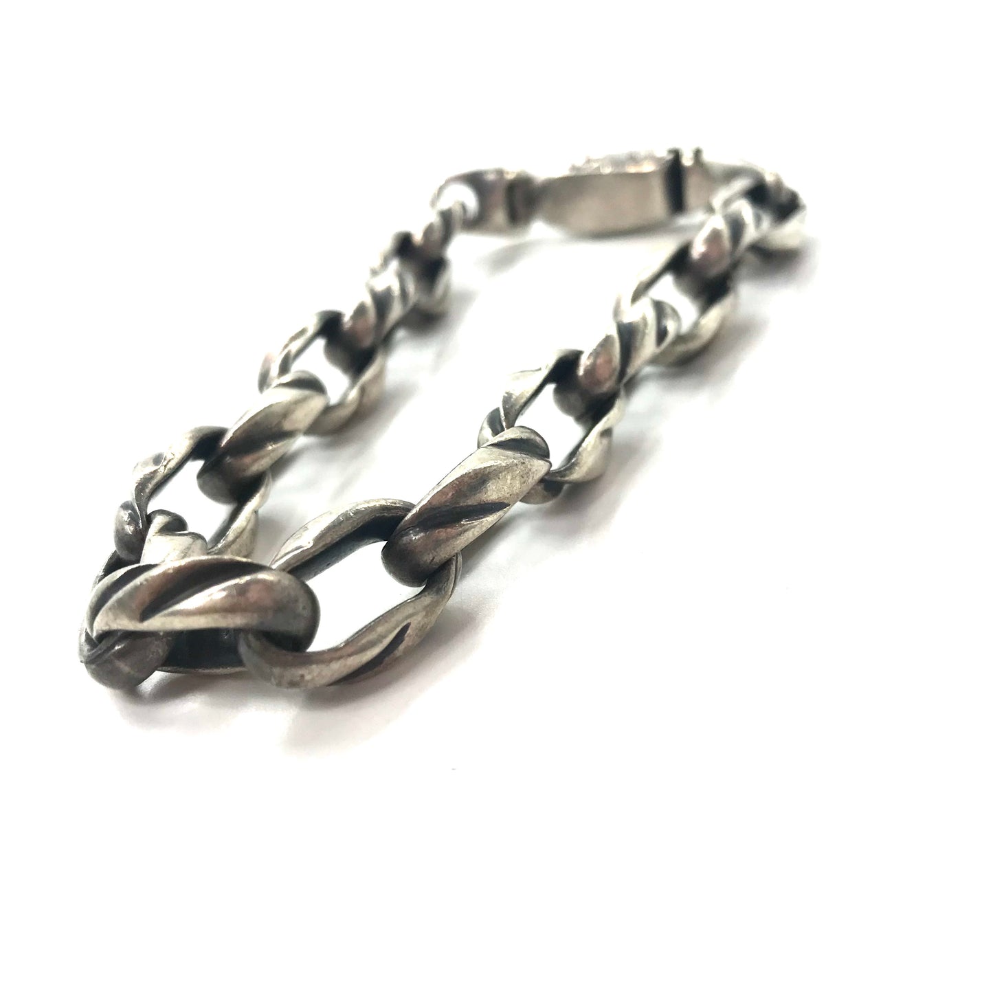 Vintage Silver Bracelet シルバーチェーンブレスレット 太幅 ARTEX