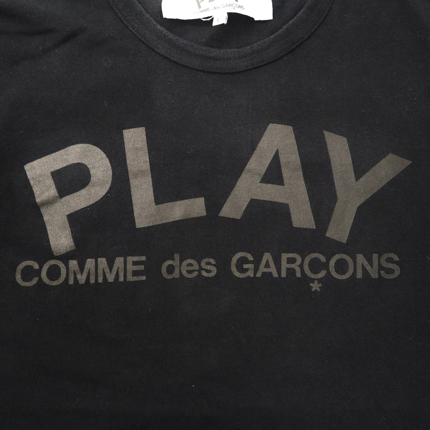 PLAY COMME des  GARCONS ロゴプリントTシャツ L ブラック コットン 両面プリント AZ-T188 日本製