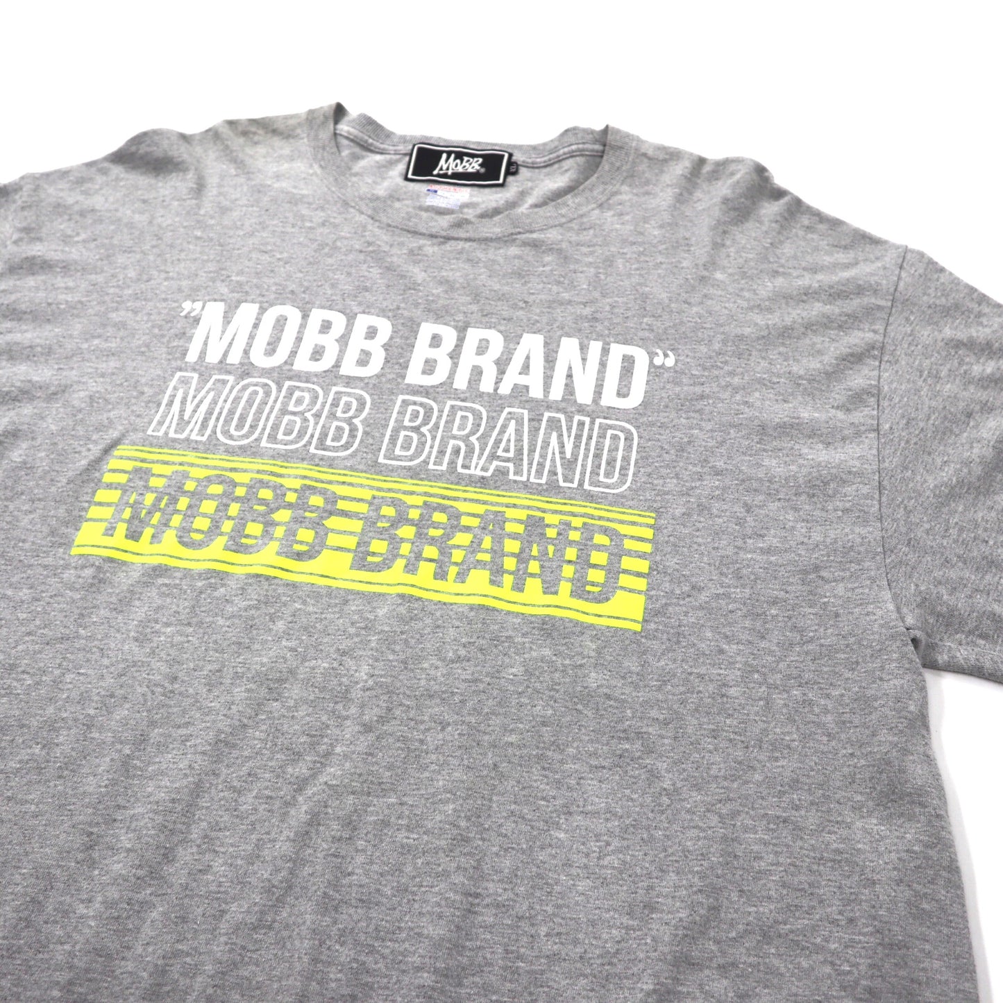 MOBB. × Champion ロングスリーブTシャツ XL グレー コットン ロゴプリント 袖ロゴ