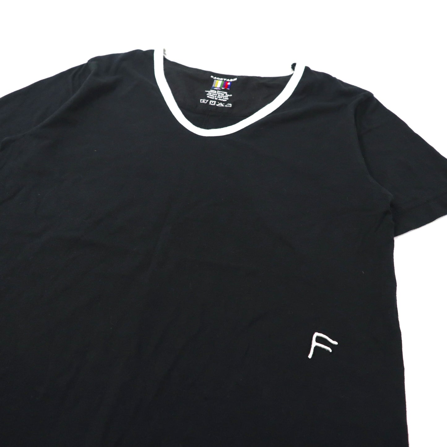 FACETASM VネックTシャツ 4 ブラック コットン 日本製