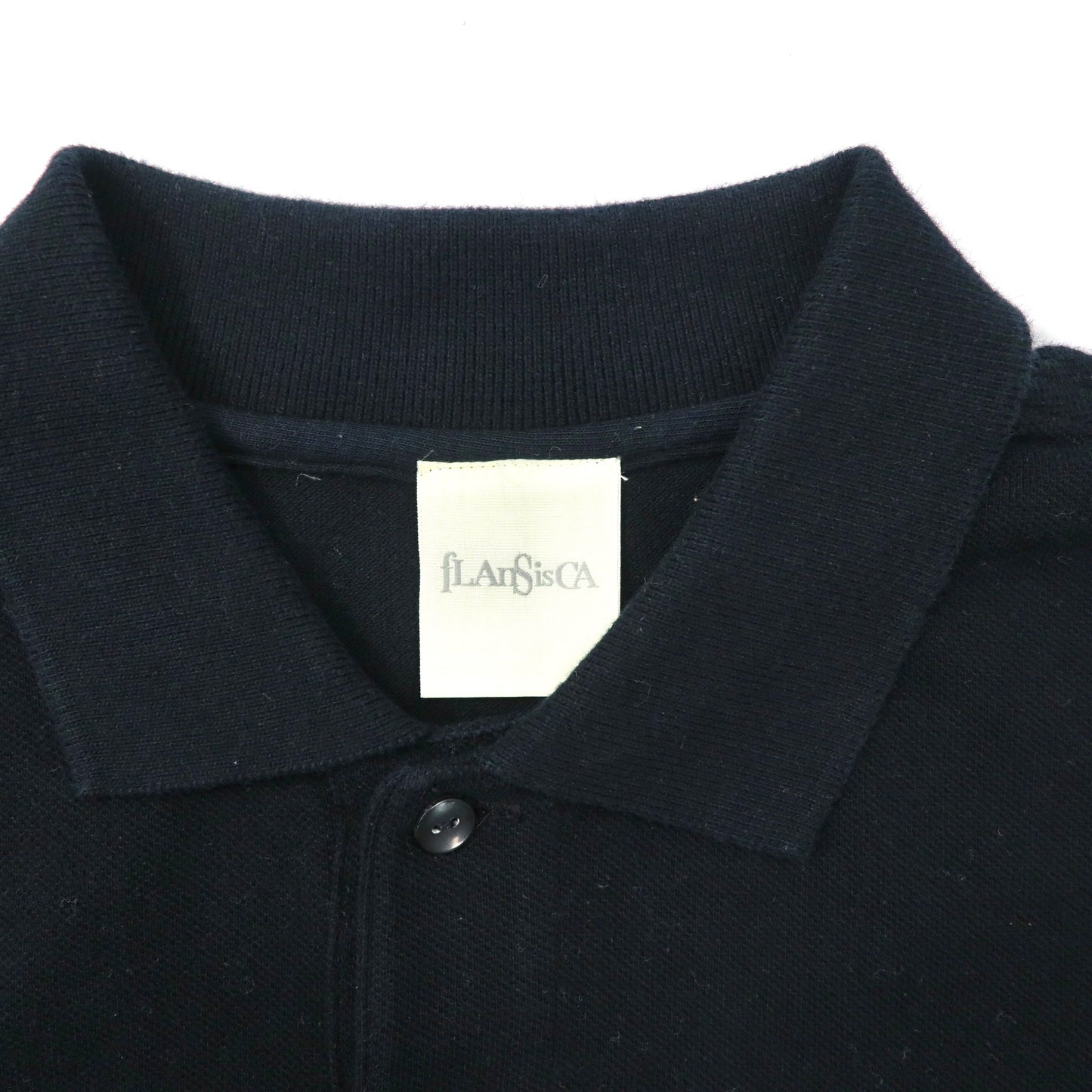 fLAnsisCA ポロシャツ M ブラック コットン ワンポイントロゴ刺繍 BEAMS取り扱い