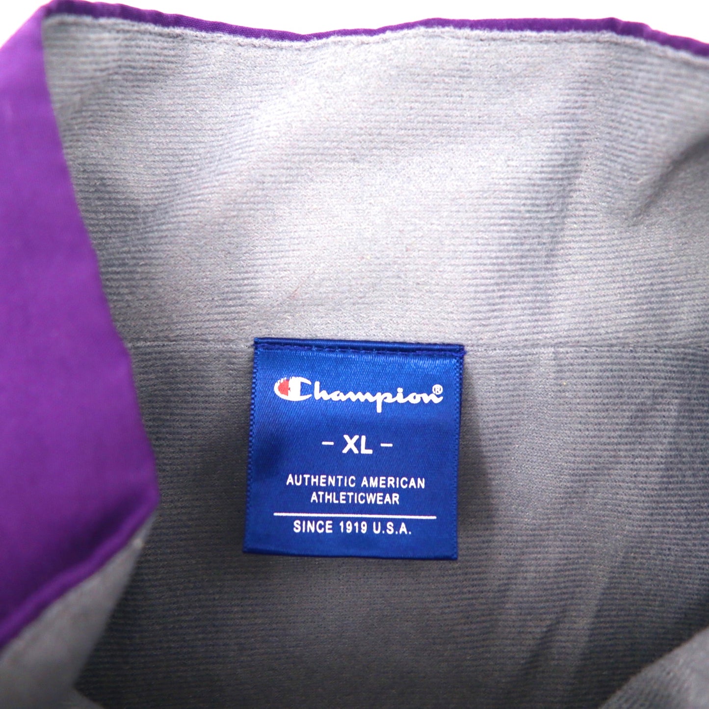 CHAMPION トラックジャケット XL パープル ポリエステル ロゴ刺繍 C3-QSC02