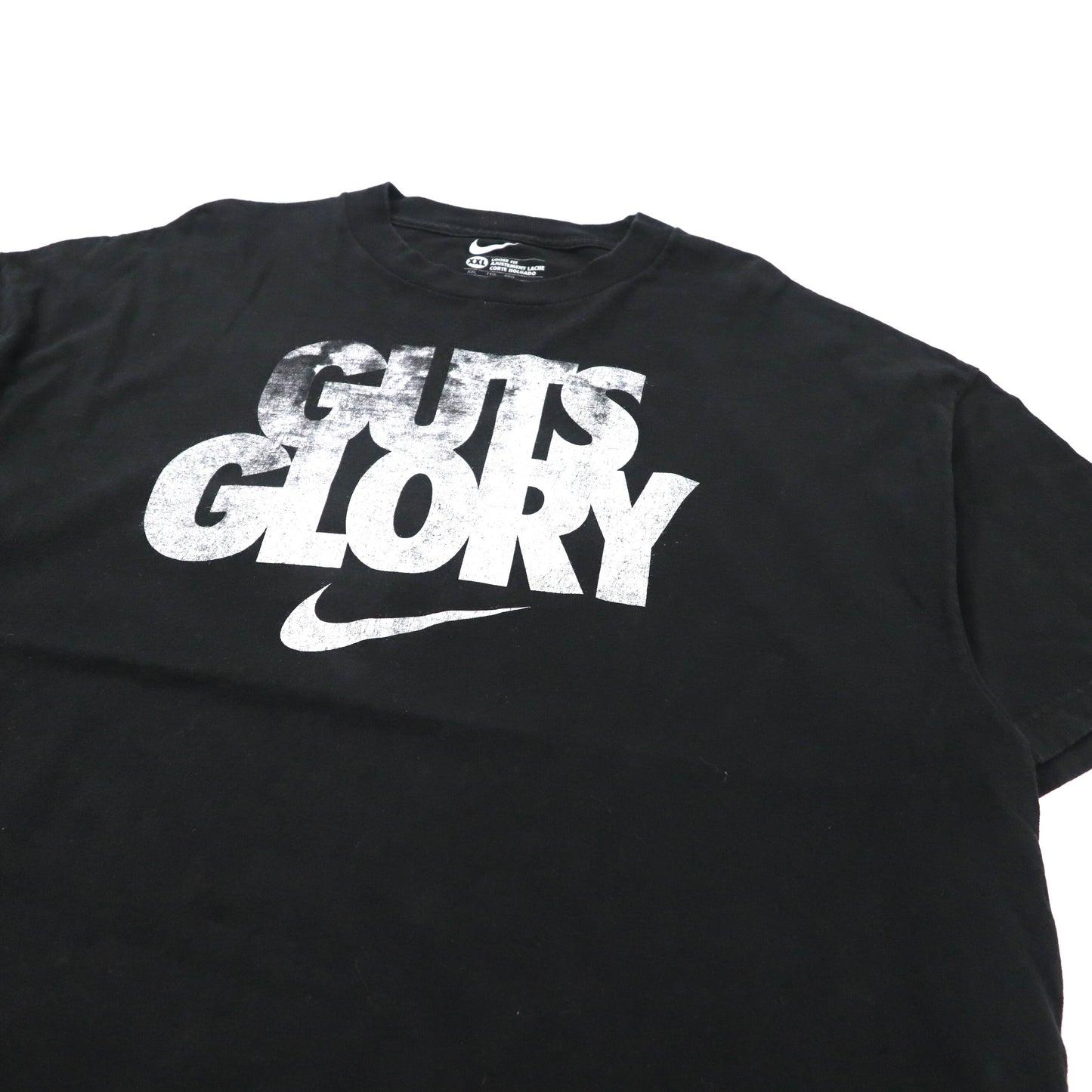 NIKE ビッグサイズ ルーズフィットTシャツ XXL ブラック コットン GUTS GLORY メキシコ製