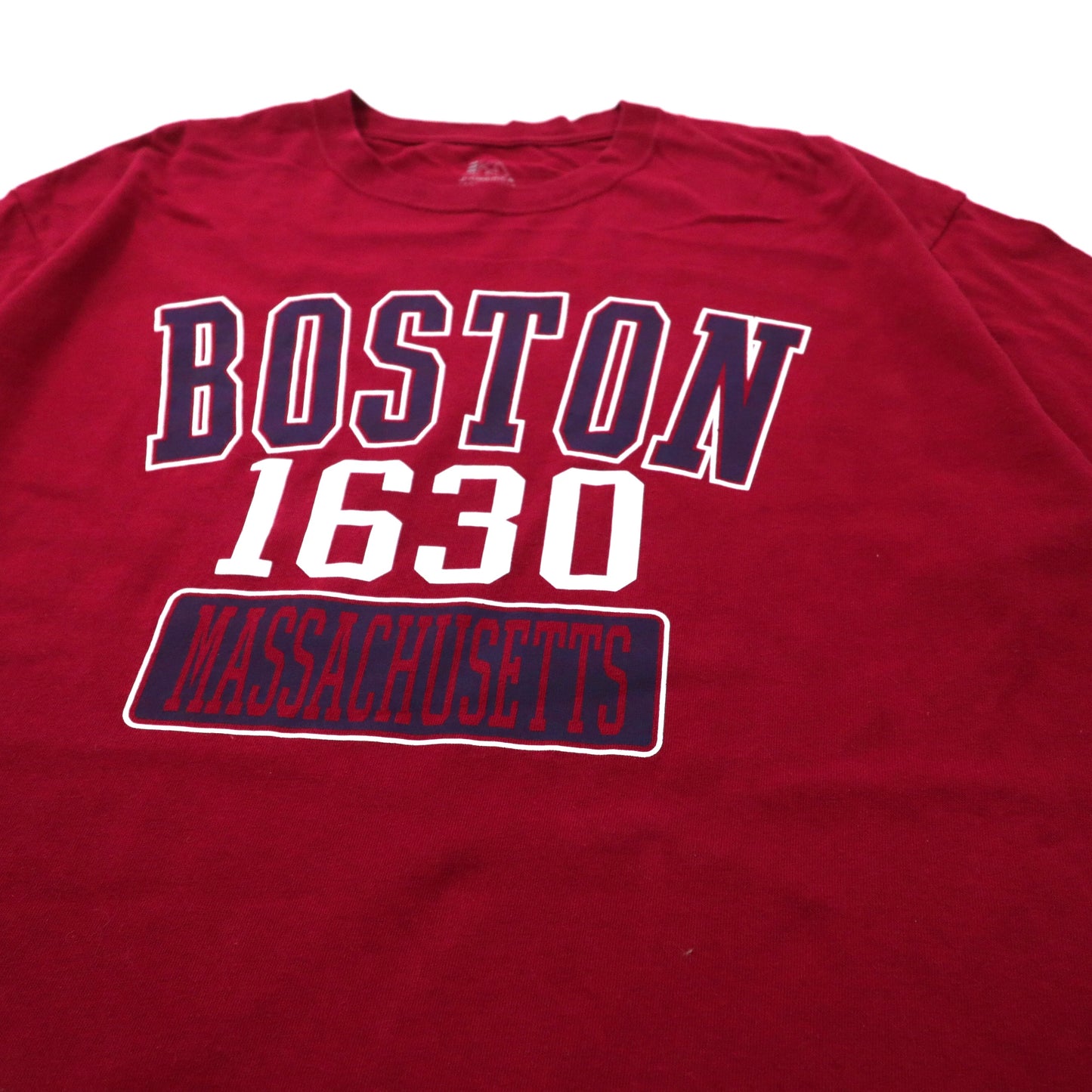 J AMERICA ビッグサイズ カレッジプリントTシャツ XL ボルドー コットン BOSTON COLLEGE ホンジュラス製