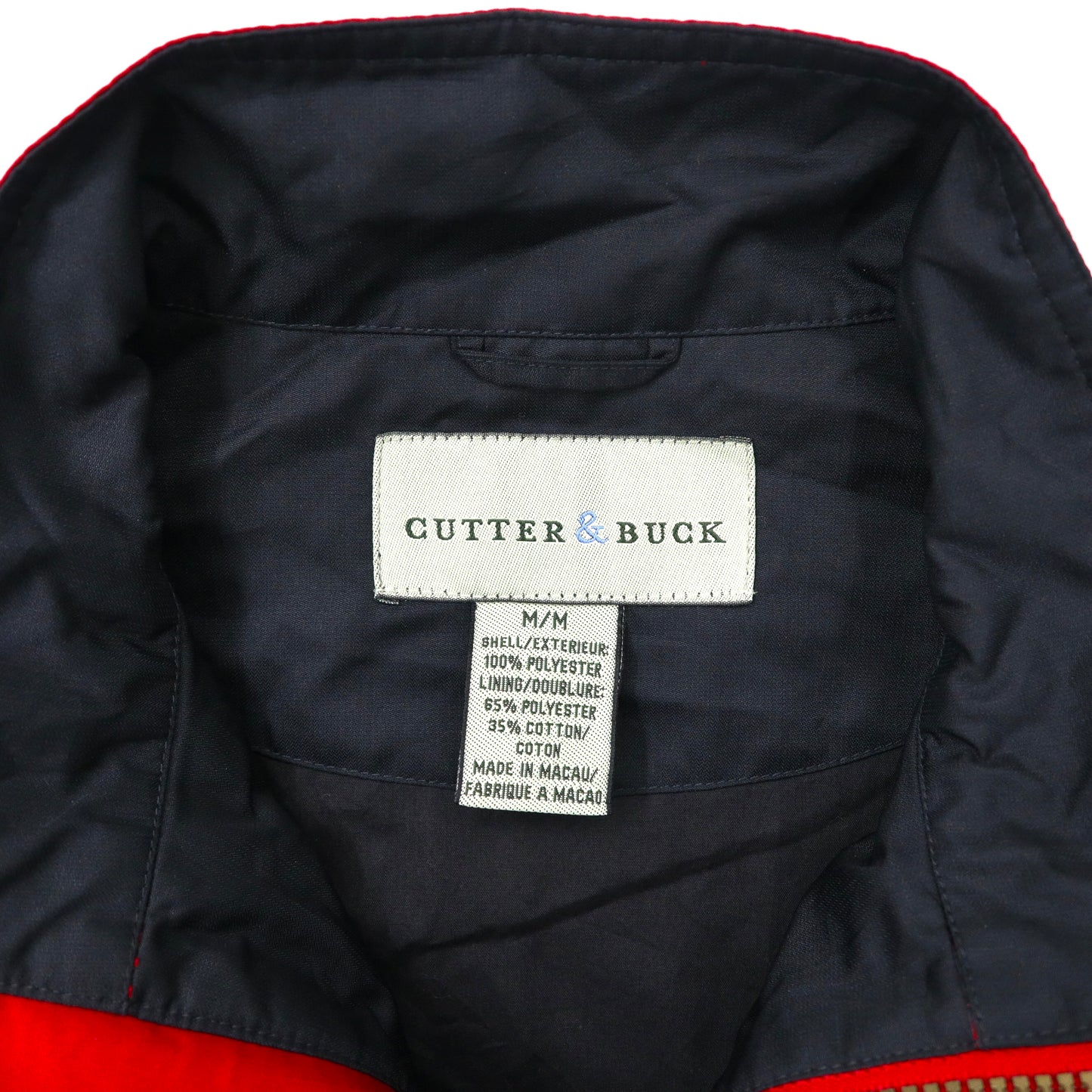 CUTTER & BUCK ビッグサイズ ナイロンジャケット M レッド ロゴ刺繍
