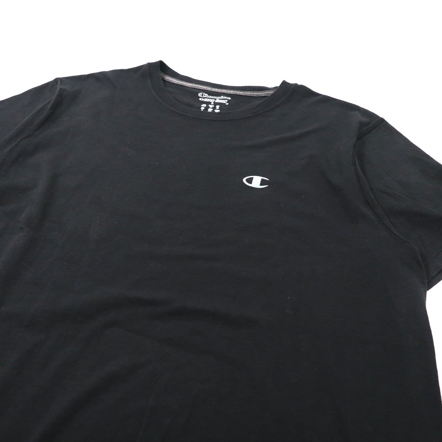 Champion ワンポイントロゴTシャツ XL ブラック コットン VAPOR COTTON SHORT-SLEEVE TEE ホンジュラス製